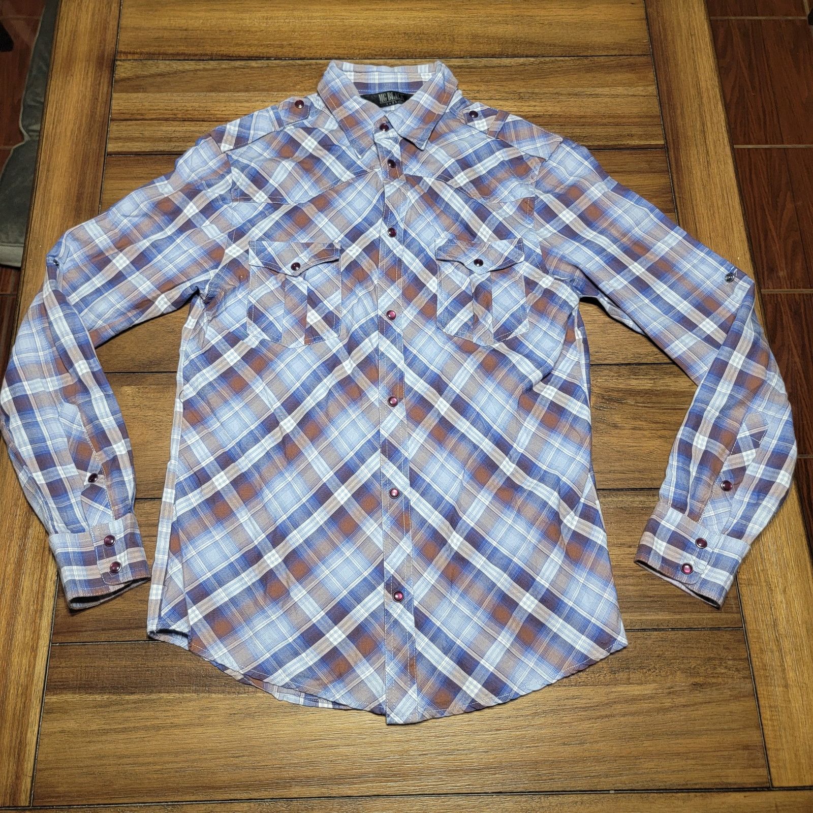 Other MG Black Label LS Pearl Snap Western Shirt - Size Medium Size US M / EU 48-50 / 2 - 1 Thumbnail
