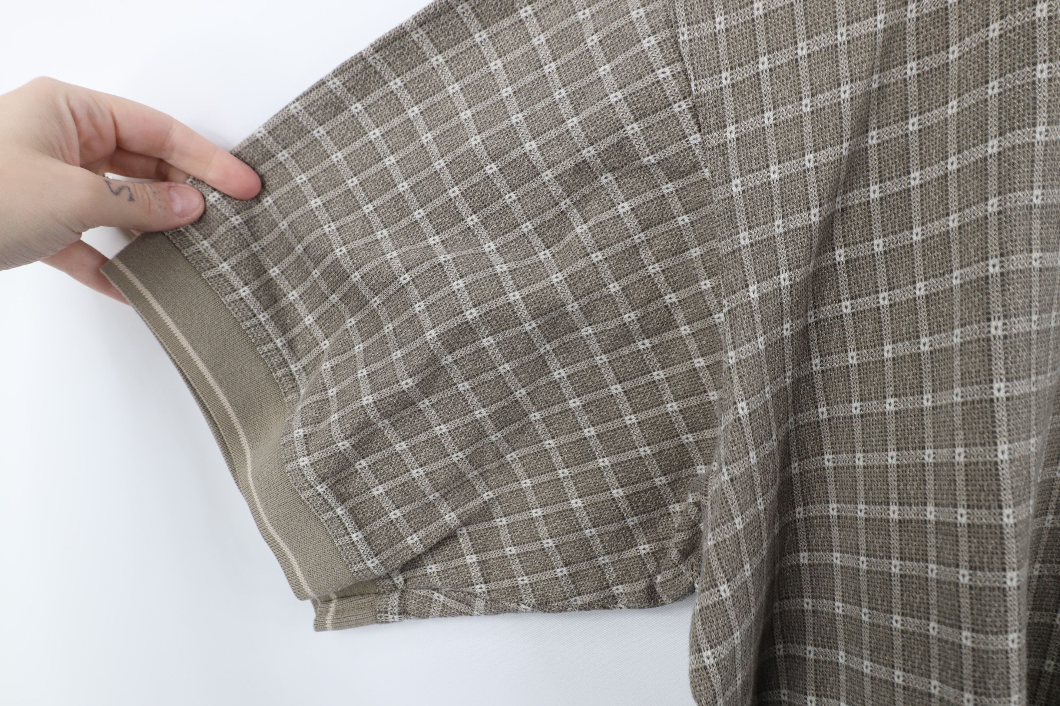 Vintage Vintage 90s Streetwear Checkered Knit Collared Polo Shirt Size US XXL / EU 58 / 5 - 7 Thumbnail