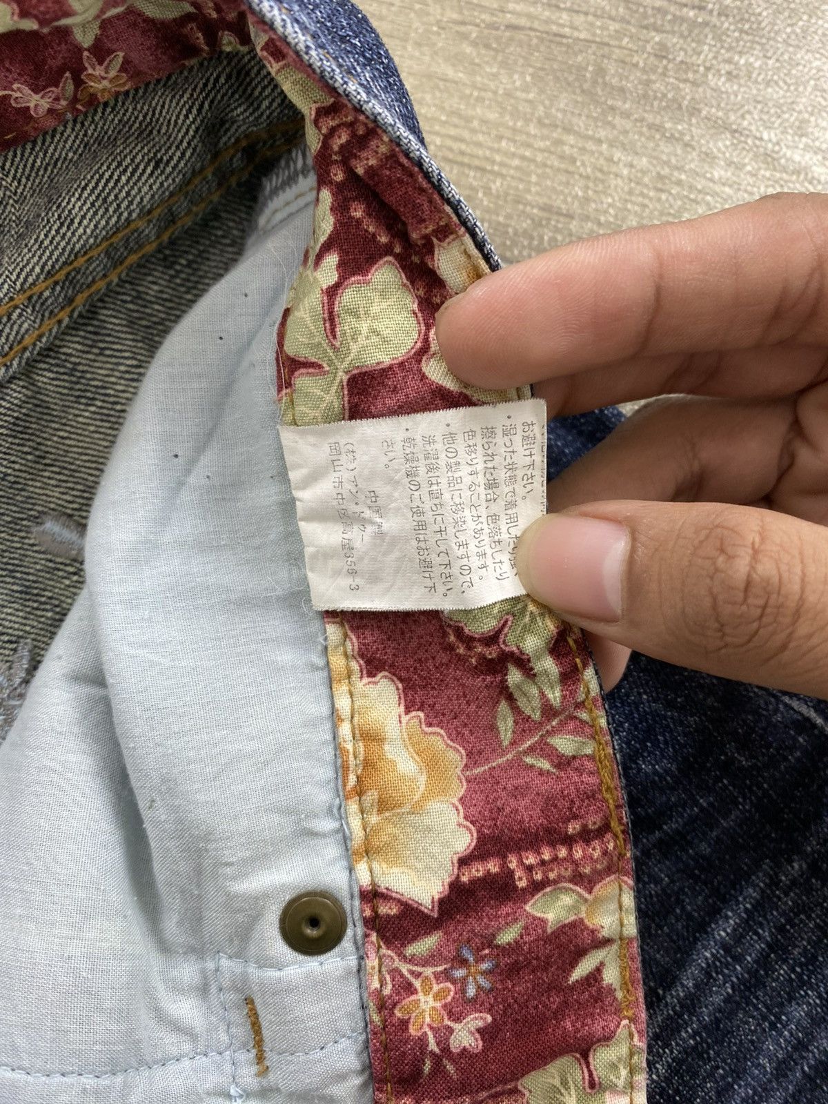 Japanese Brand 2000s Karakuri Tamashii Ed Hardy Style Embroidery Koi Jeans Size US 32 / EU 48 - 7 Thumbnail