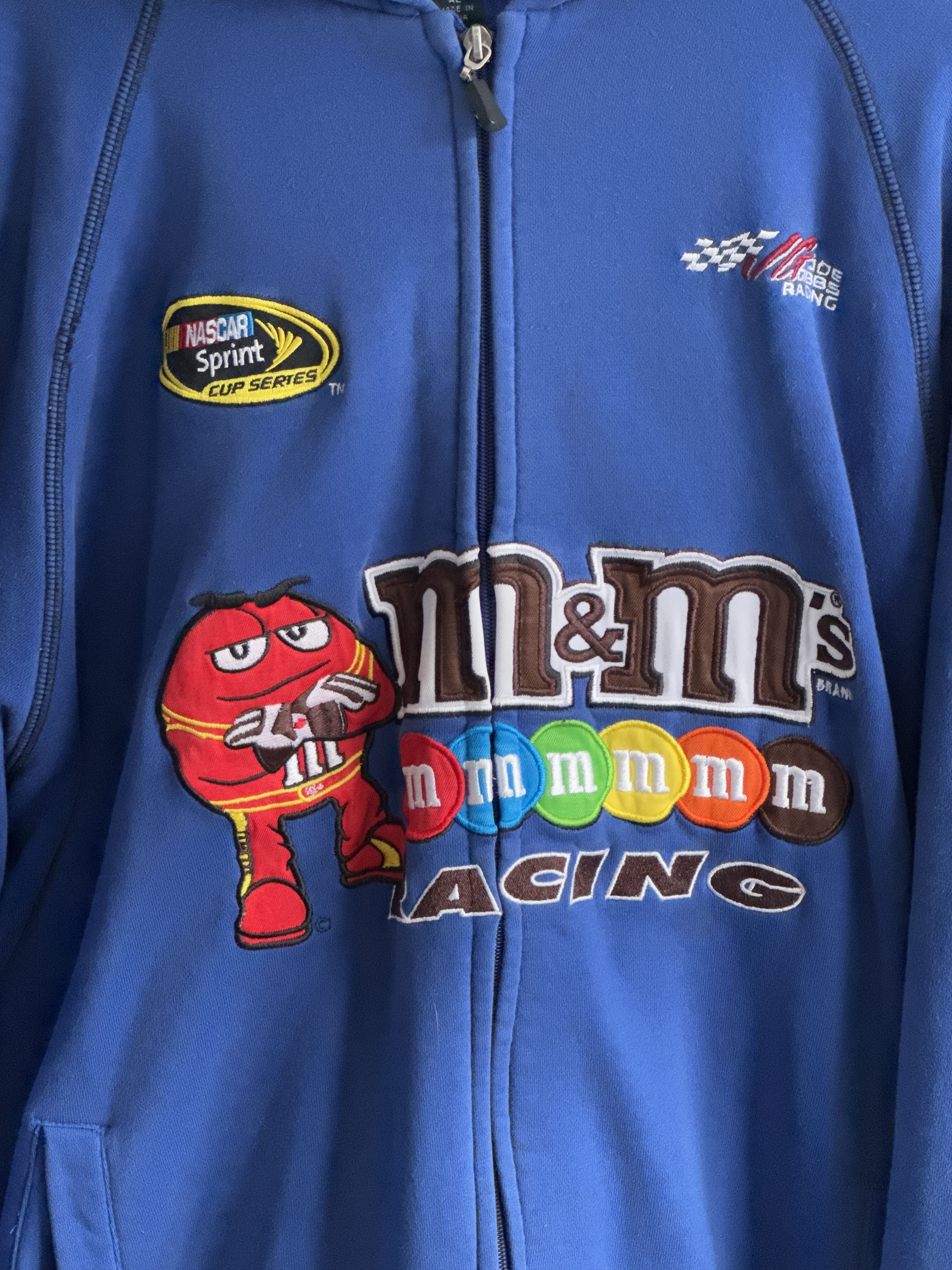 NASCAR M&M Candy NASCAR Blue zip-up hoodie Size US XL / EU 56 / 4 - 2 Thumbnail