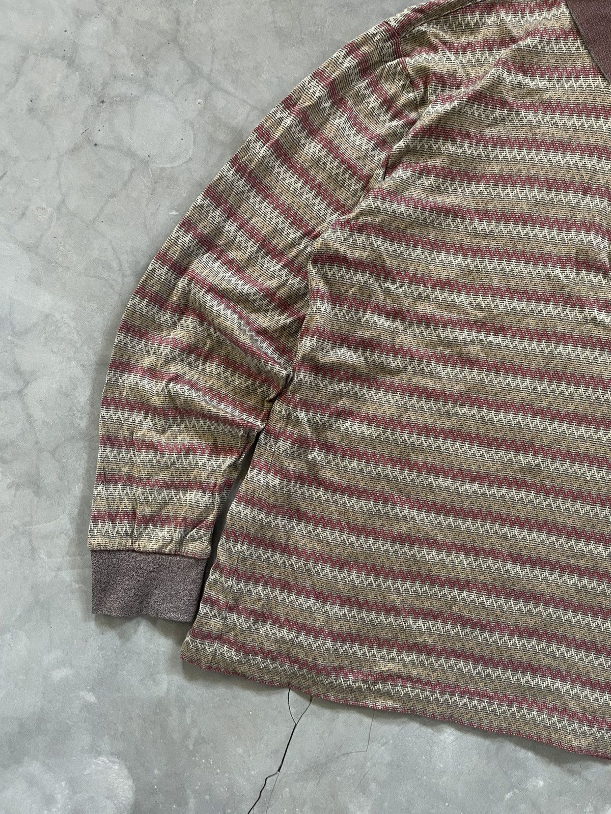 Balmain Vintage 90s Balmain Paris Knitted Chevron Pattern Longsleeve Size US M / EU 48-50 / 2 - 3 Thumbnail