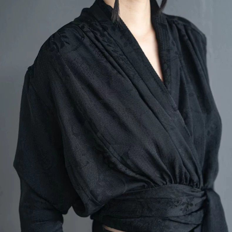 Kenzo KENZO Black silk jacquard shirt Size M / US 6-8 / IT 42-44 - 3 Thumbnail