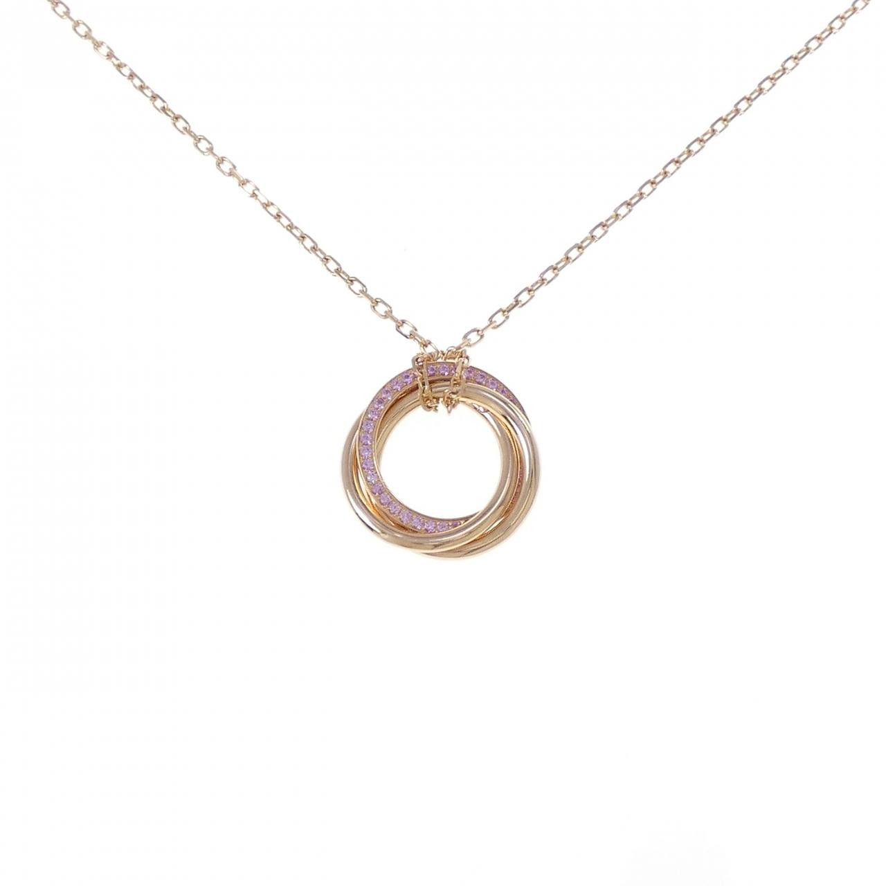 Cartier Cartier Cartier Trinity 750 Pink Gold Sapphire Necklace Precious Metal Necklace DUTY FREE for USA Size ONE SIZE - 1 Thumbnail