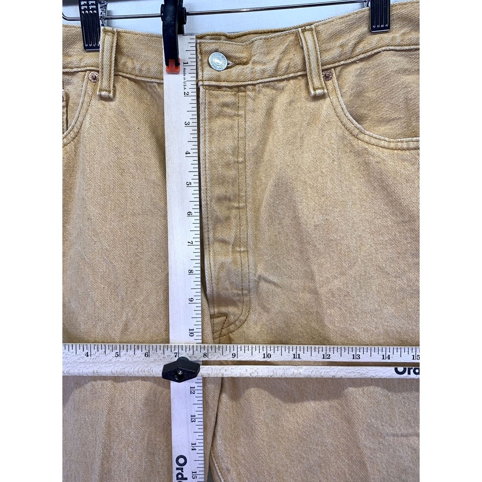 Levi's Levi’s Jeans 501XX Men’s 40x30 Gold Tone Denim Button Fly Straight 4978 Size US 40 / EU 56 - 3 Thumbnail