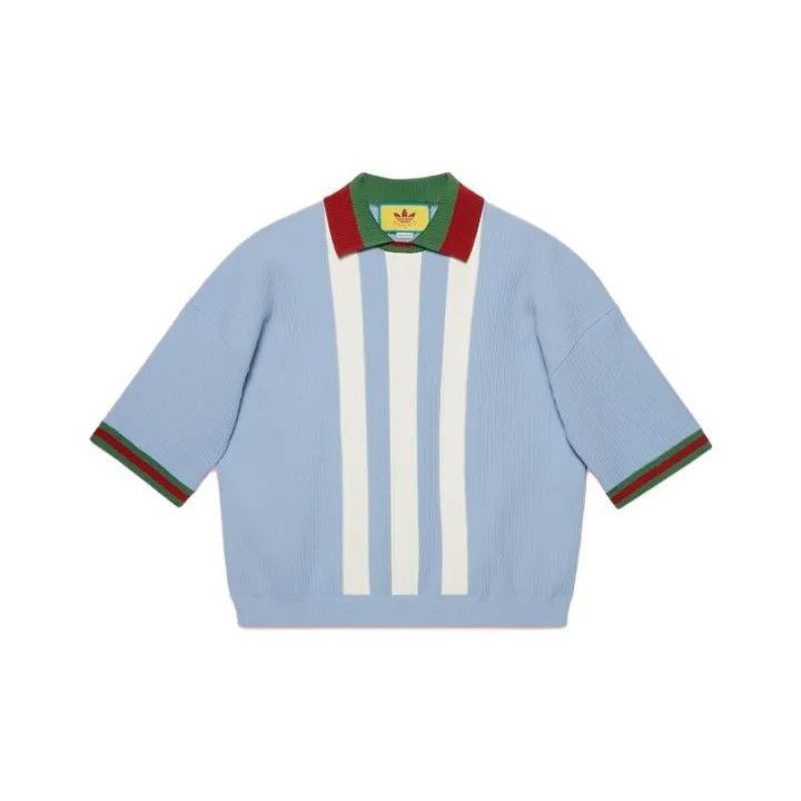 Gucci Gucci Gucci x Adidas Striped Polo Sweater for Men -2506 Size US XS / EU 42 / 0 - 1 Thumbnail