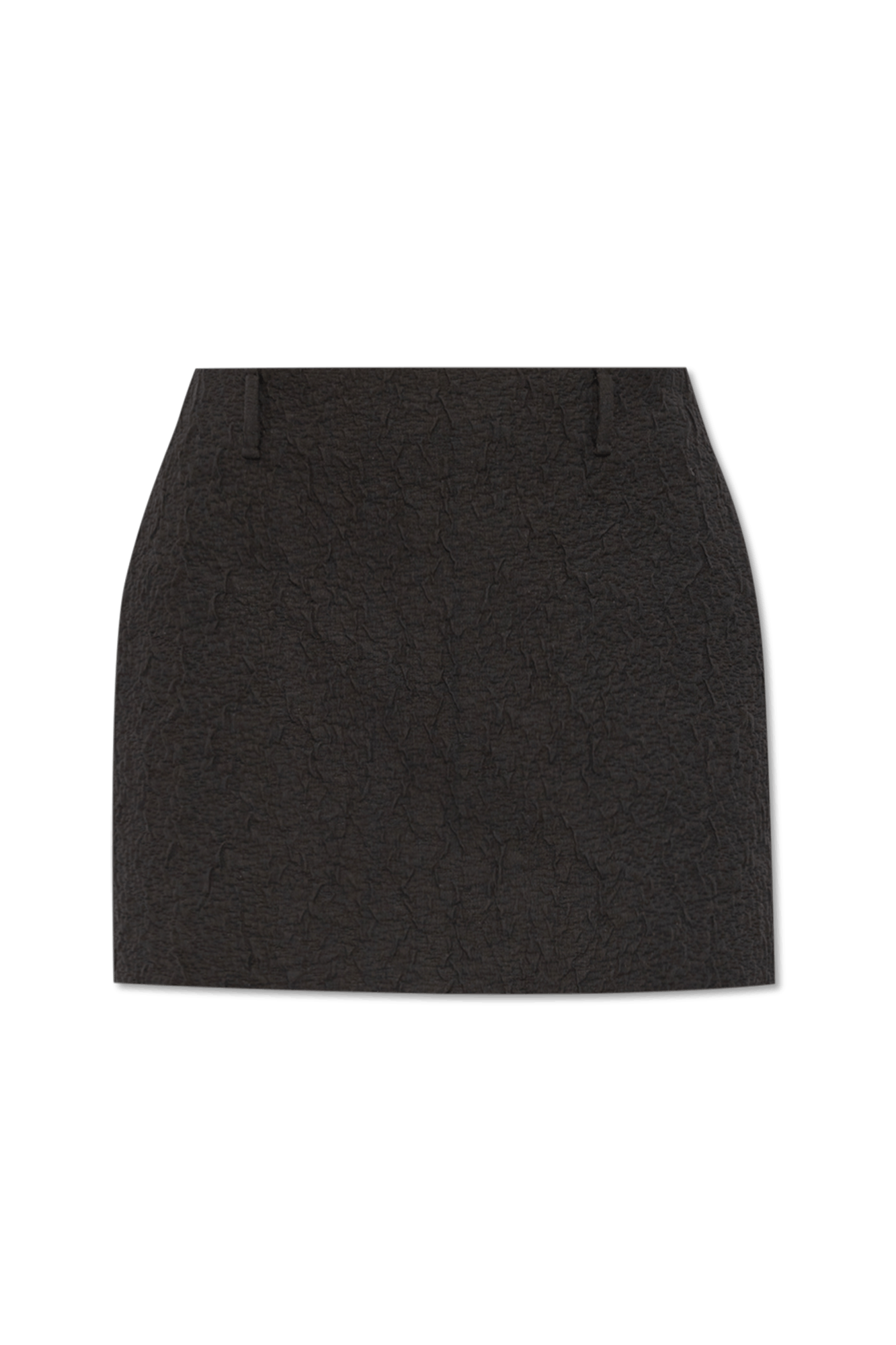 Gucci o1la5ras0526 Textured Cotton Mini Skirt in Black Size 27" / US 4 / IT 40 - 1 Thumbnail