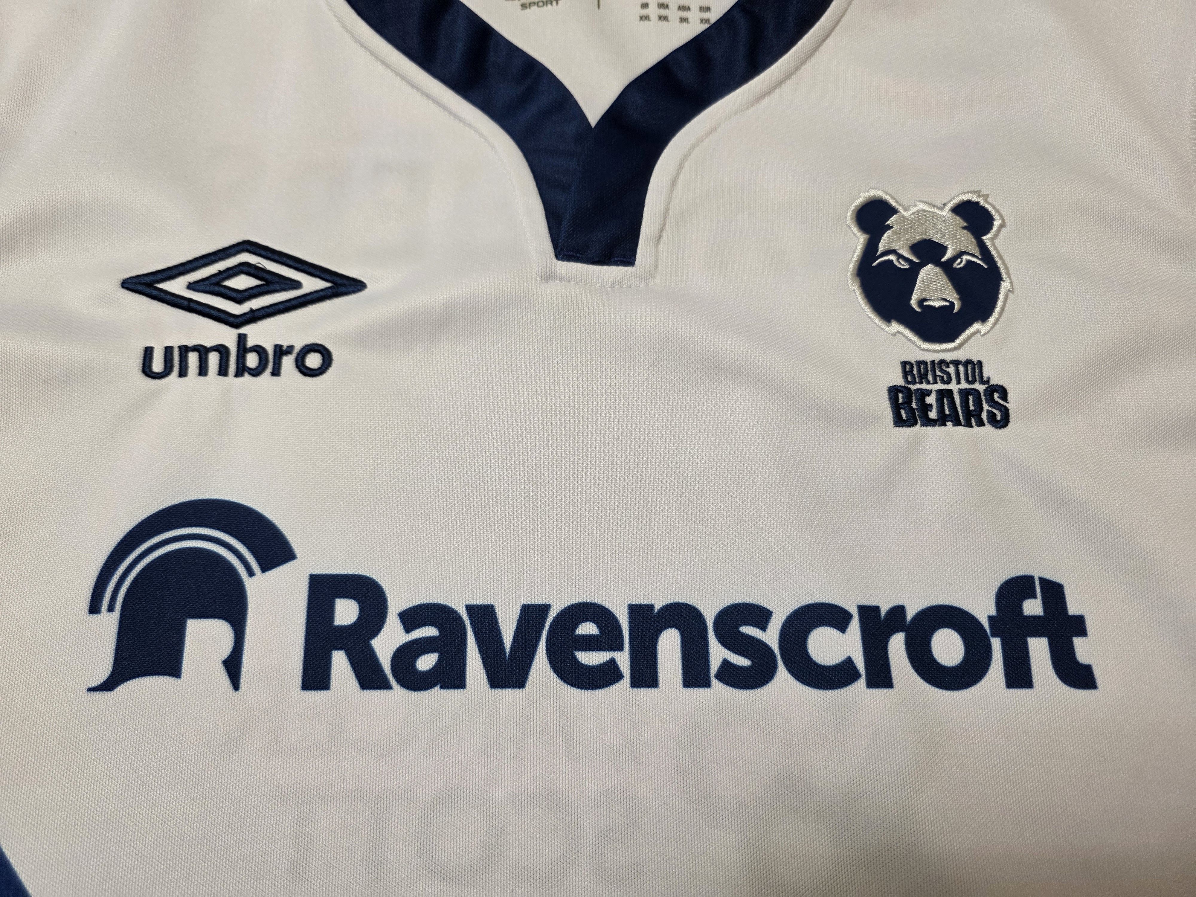 Umbro BRISTOL BEARS RUGBY JERSEY 2021 2022 AWAY ENGLAND RUGBY Size US XXL / EU 58 / 5 - 3 Thumbnail