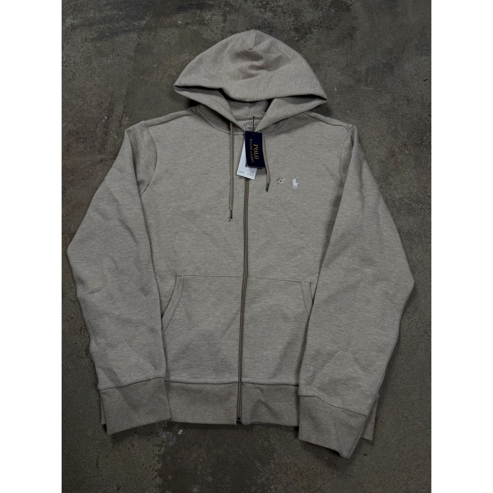Polo Ralph Lauren Polo Zip Up Tan White New Medium With Tags Size US M / EU 48-50 / 2 - 1 Thumbnail