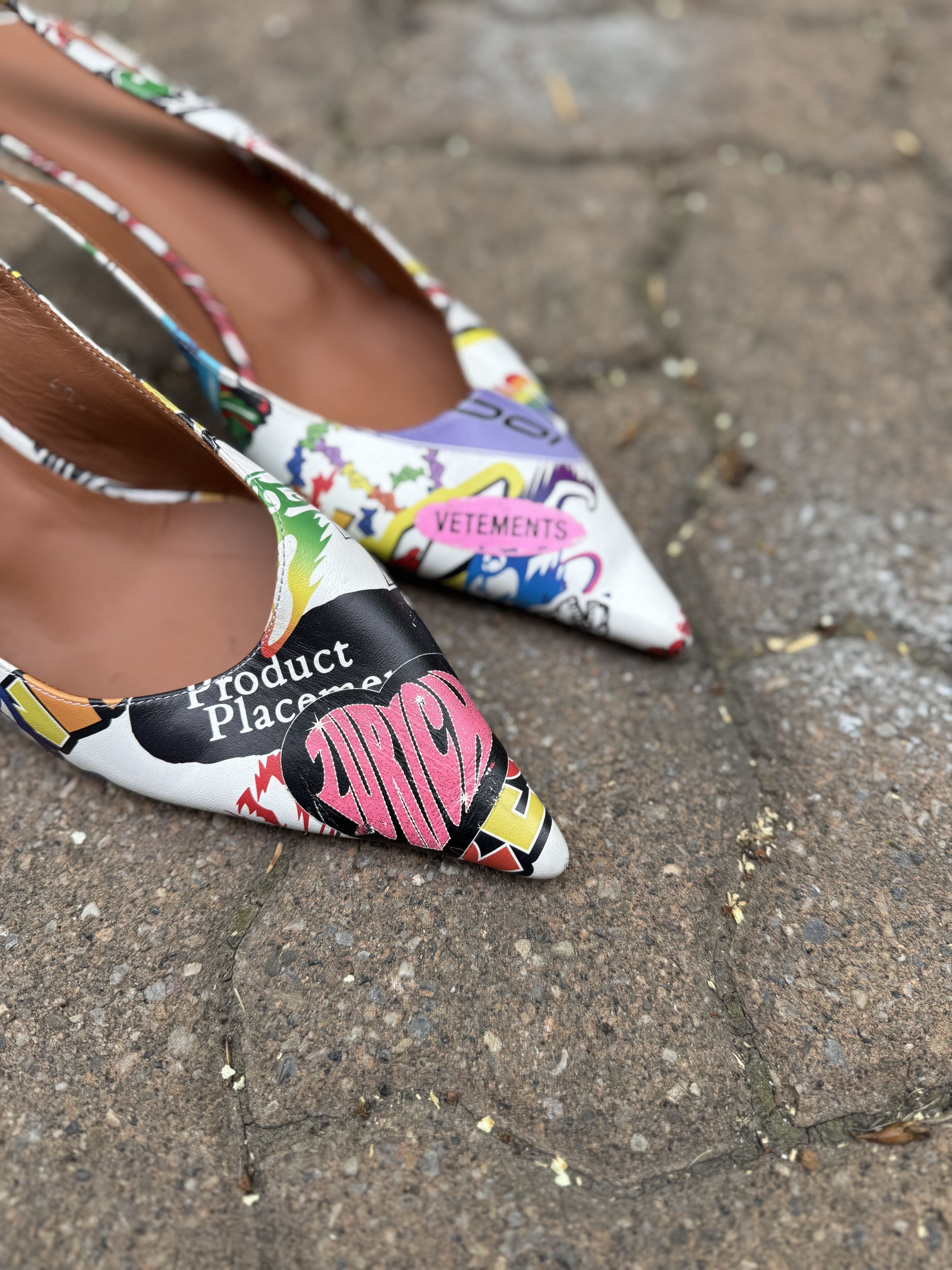 Vetements Vetements Graffiti Slingback Heels Size US 10 / IT 40 - 3 Thumbnail