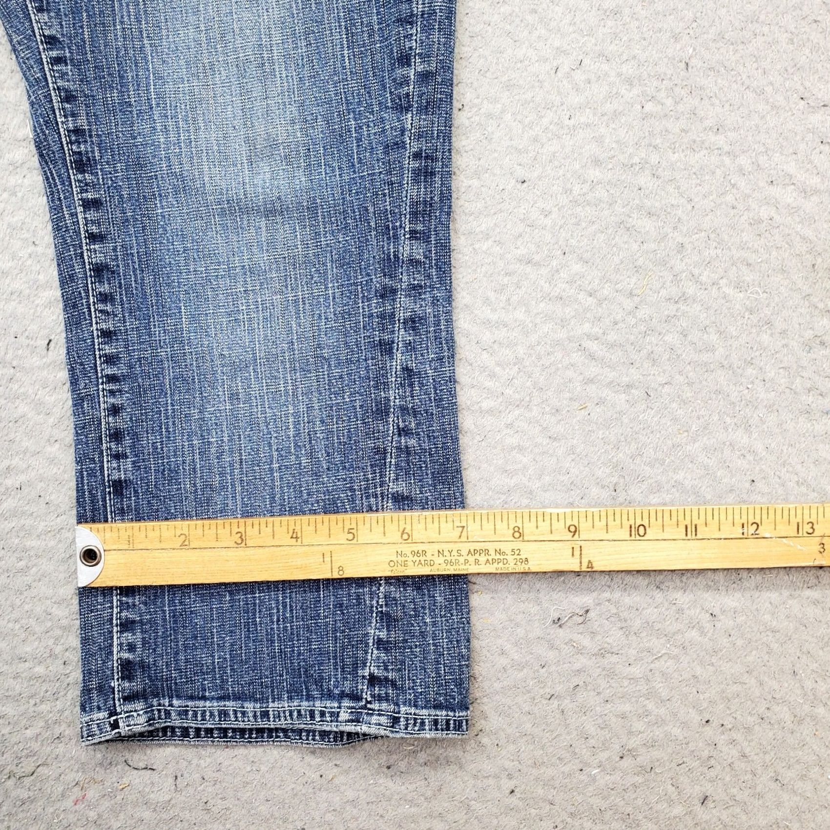 Pepe Jeans Pepe Jeans London Jeans Womens 27 Blue Cropped Stretch Distressed Straight Leg Denim Size 27" / US 4 / IT 40 - 5 Thumbnail