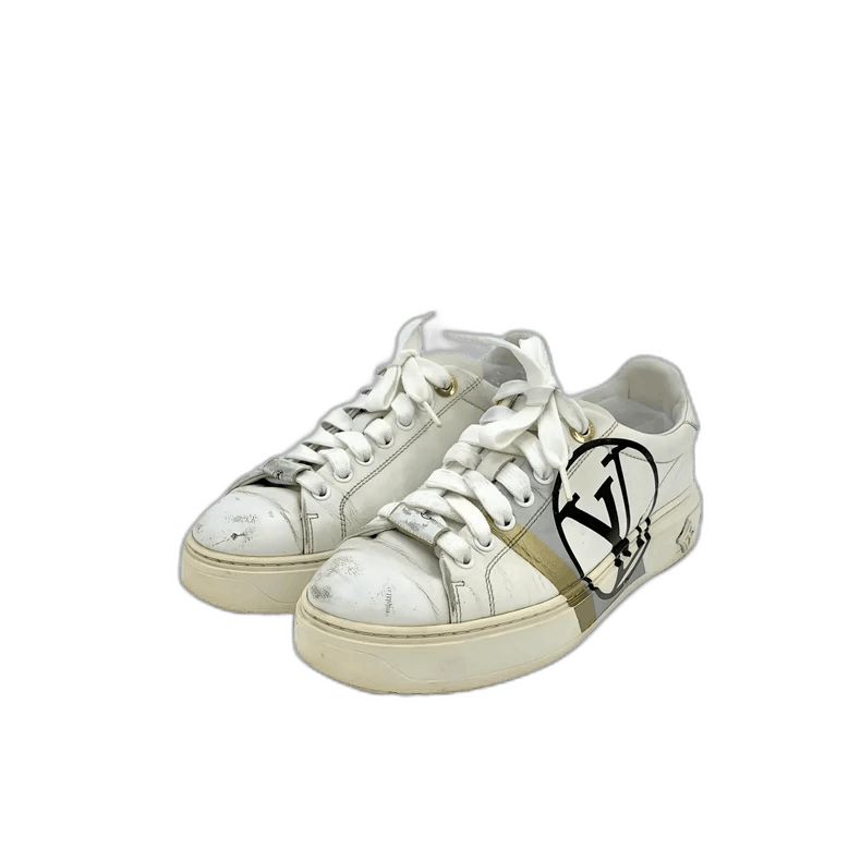 Louis Vuitton Louis Vuitton White Logo Casual Sneakers Size 37 Size US 6 / IT 36 - 1 Thumbnail