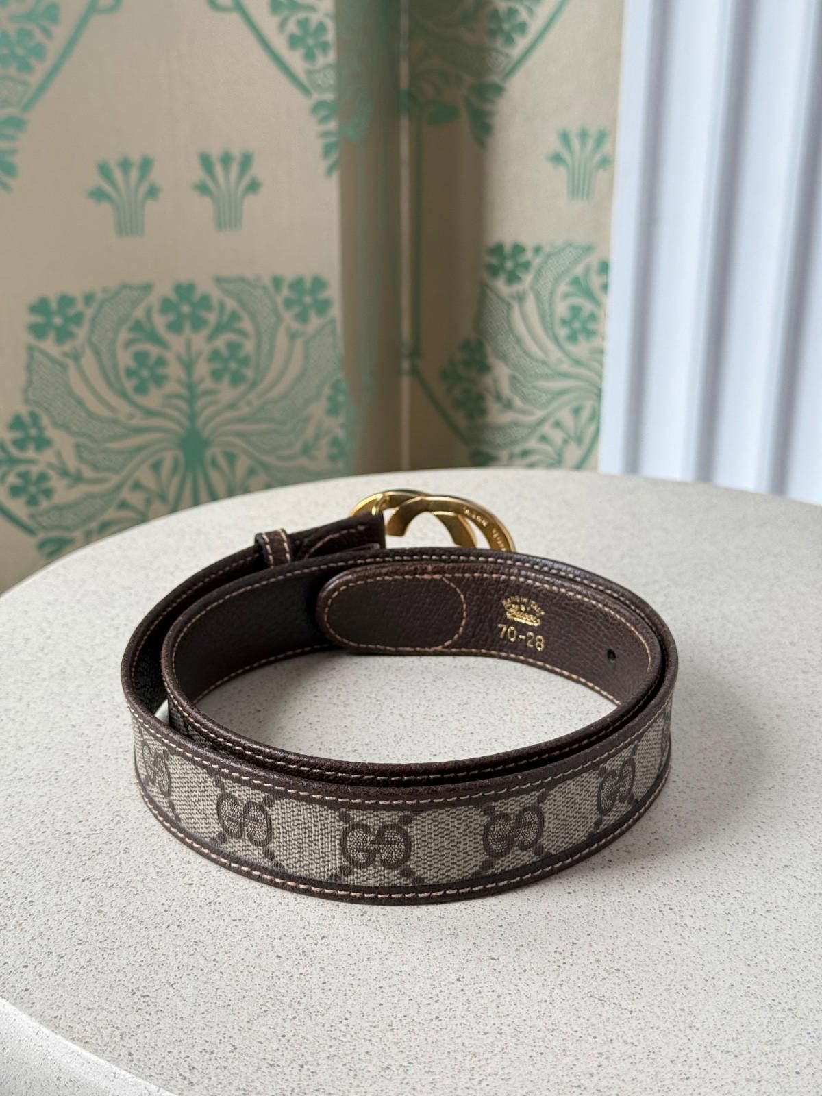 Gucci Vinatge Gucci Monogram Interlocking GG Womens Belt 70 / 28 Size ONE SIZE - 10 Thumbnail