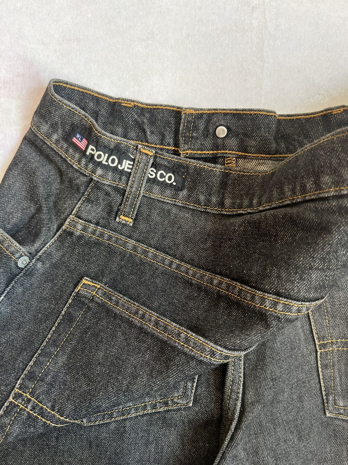 Polo Ralph Lauren Polo Jeans Ralph Lauren Baggy Style Black Denim Size US 38 / EU 54 - 15 Thumbnail