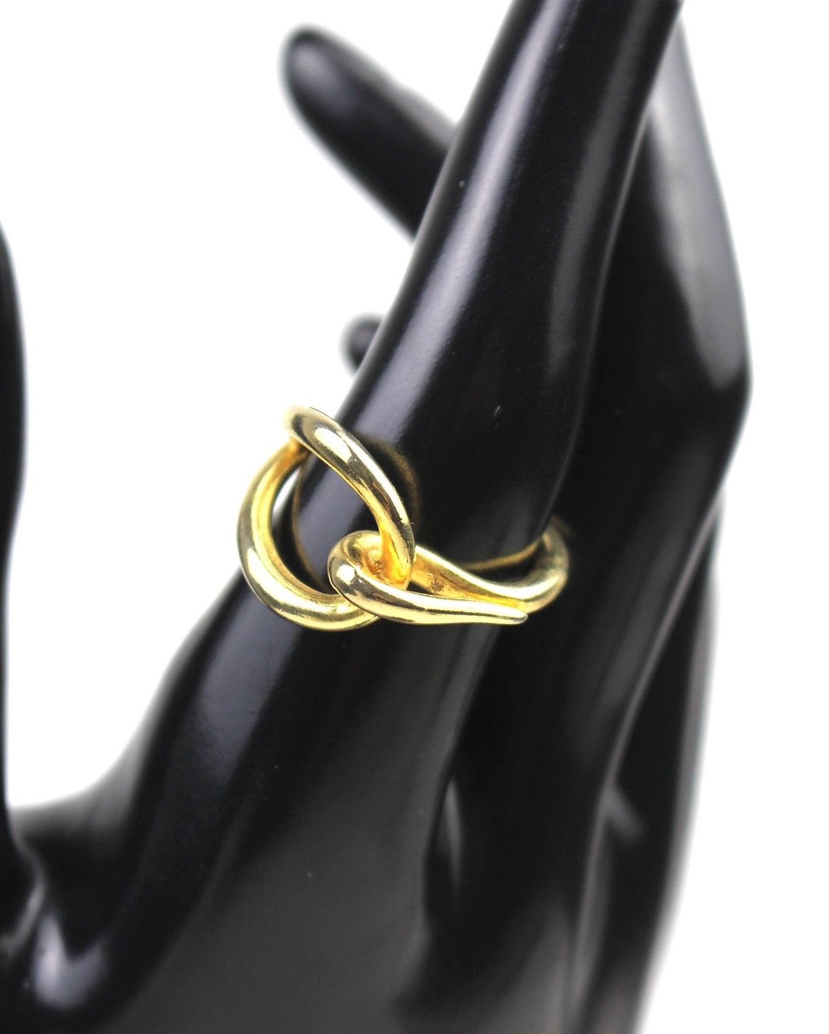 Vintage 2000S JAPANESE MADE MODERNIST KNOT GOLD-TONE RING Size ONE SIZE - 2 Thumbnail