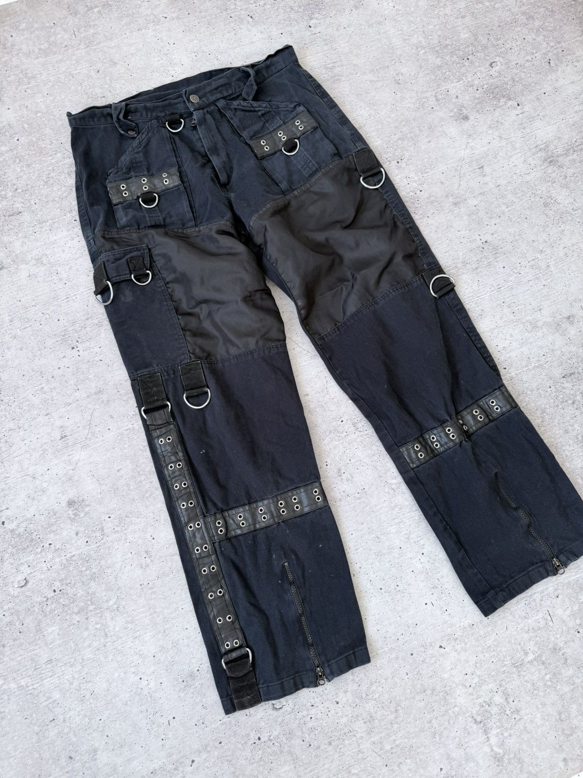 Other Archive S.D.L. Cyber Goth Bondage Pants Vintage Y2K Punk Size US 33 - 4 Thumbnail
