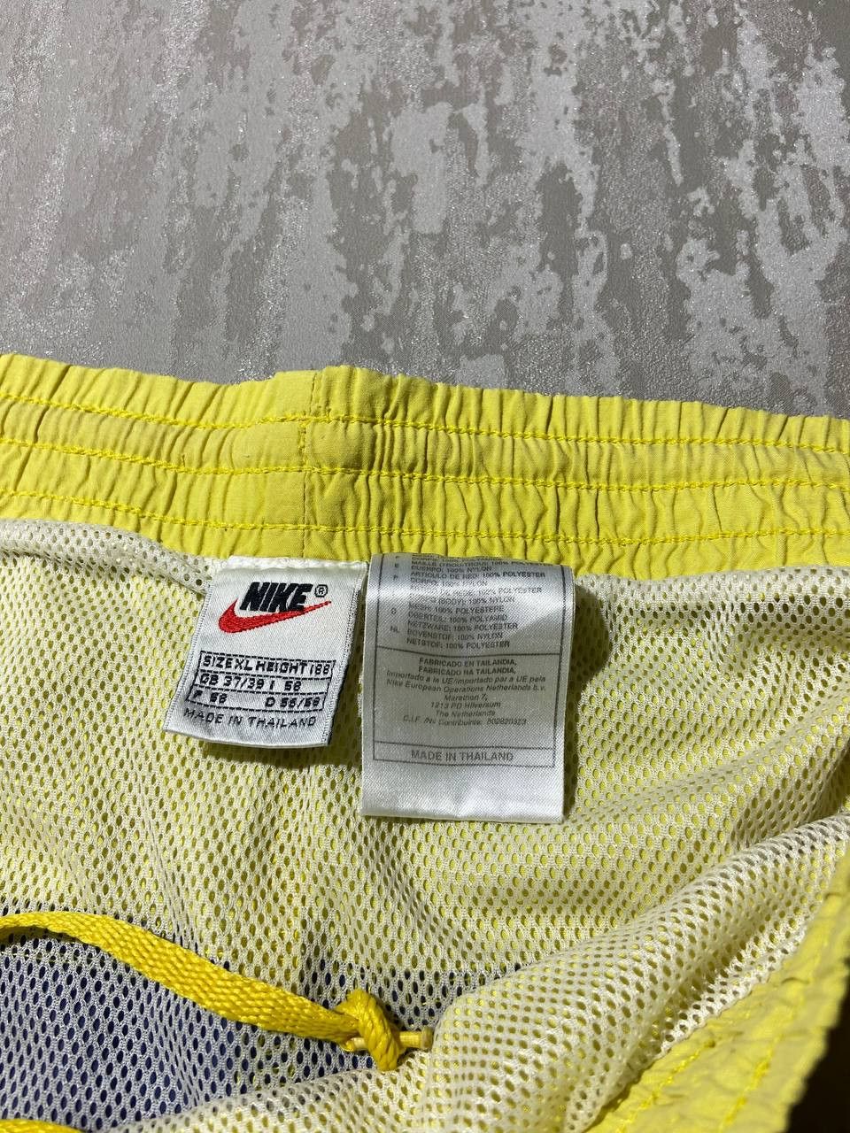 Nike × Vintage Vintage Nike Yellow Nylon Swim Trunks Shorts Size XL Size US 40 / EU 56 - 6 Thumbnail