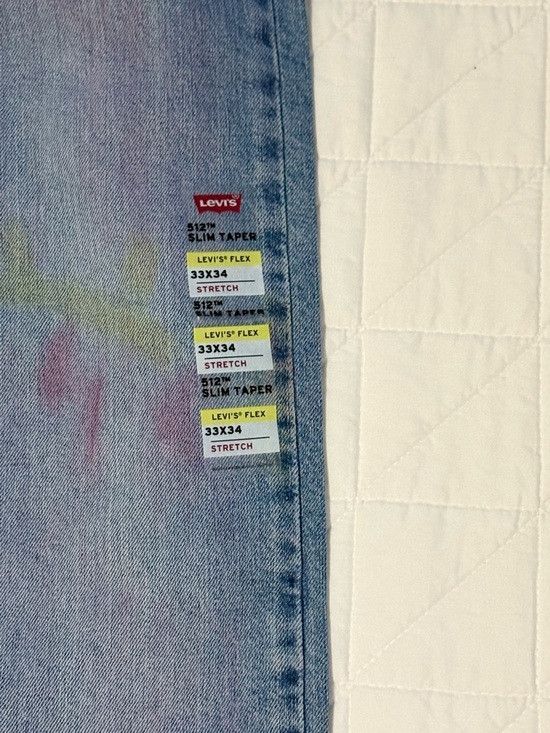 Levi's Levi’s 512 Slim Taper Splatter Paint Faded Dye Denim Jeans Size US 33 - 6 Thumbnail