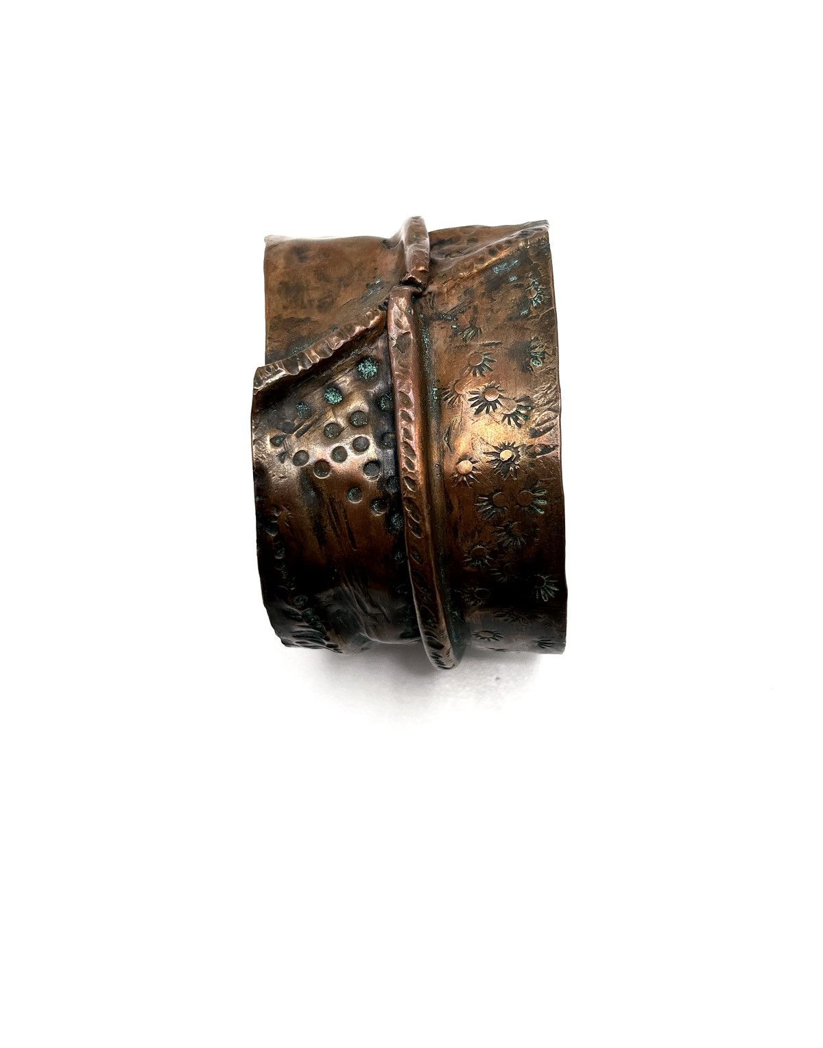 Japanese Brand Handmade Hammered Copper Cuff Bangle Size ONE SIZE - 4 Thumbnail