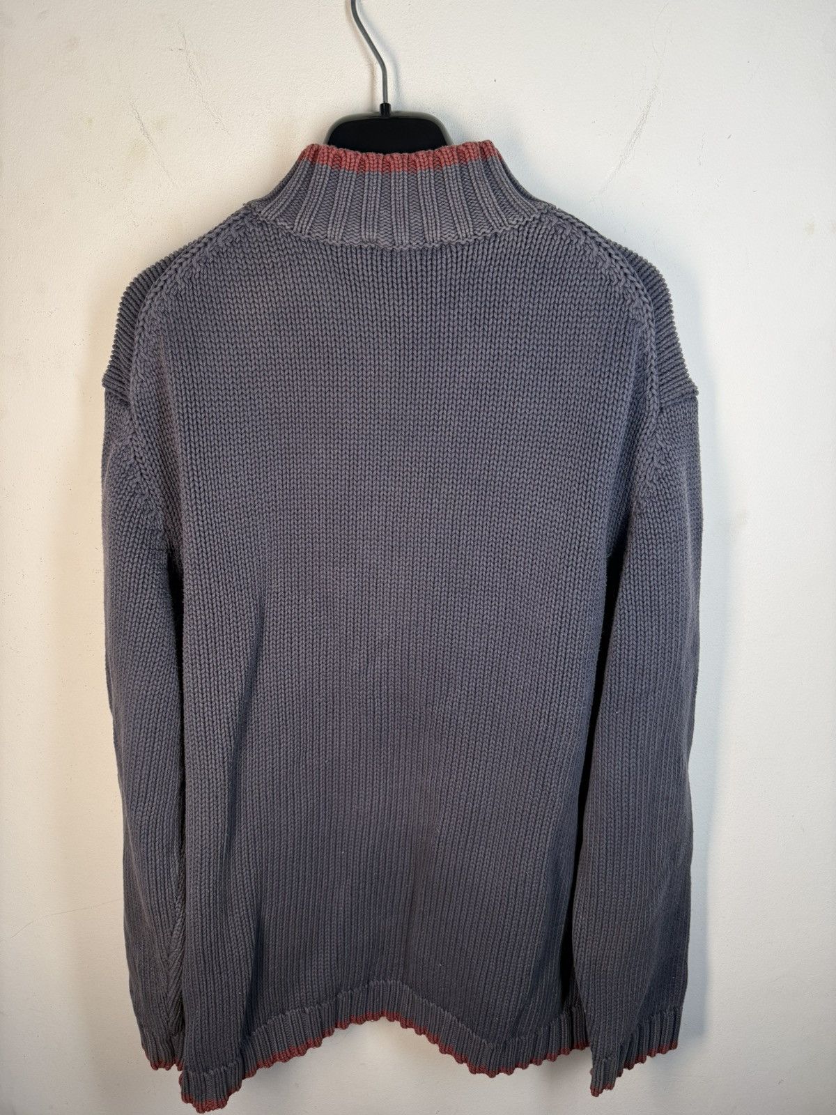 Yves Saint Laurent Heavy Turquoise YSL Sweater Zip Knit Thick Sweatshirt Size US L / EU 52-54 / 3 - 15 Thumbnail
