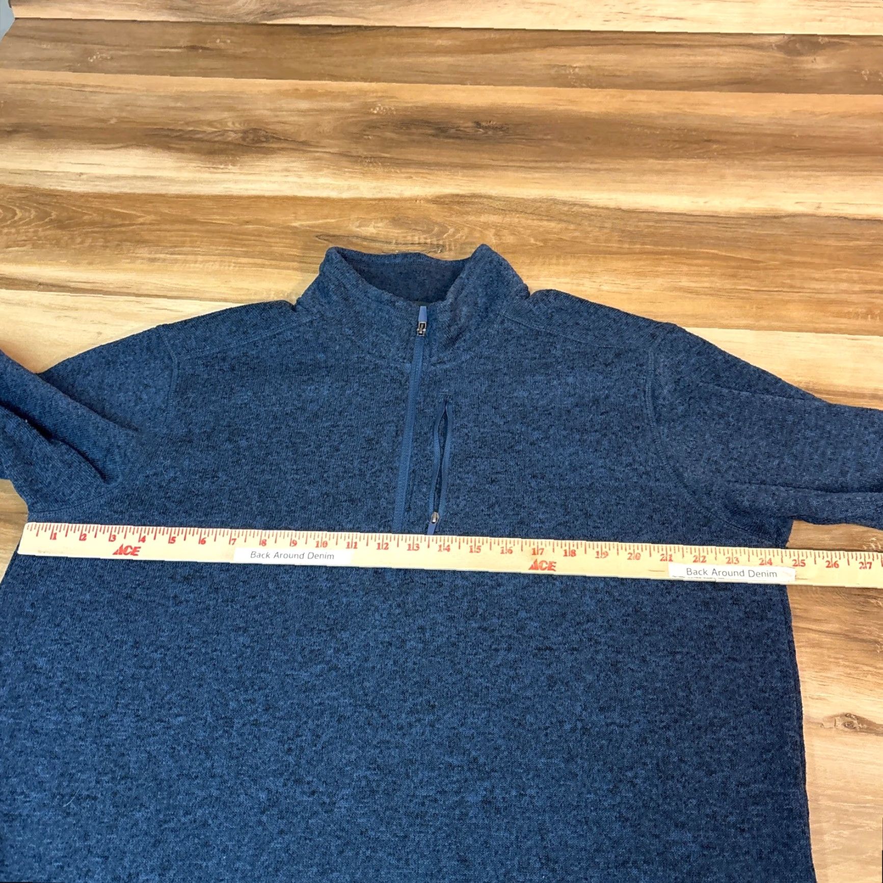 Eddie Bauer Eddie Bauer Mens XL Blue Heathered Quarter Zip Fleece Pullover Sweater Jacket Size US XL / EU 56 / 4 - 5 Thumbnail