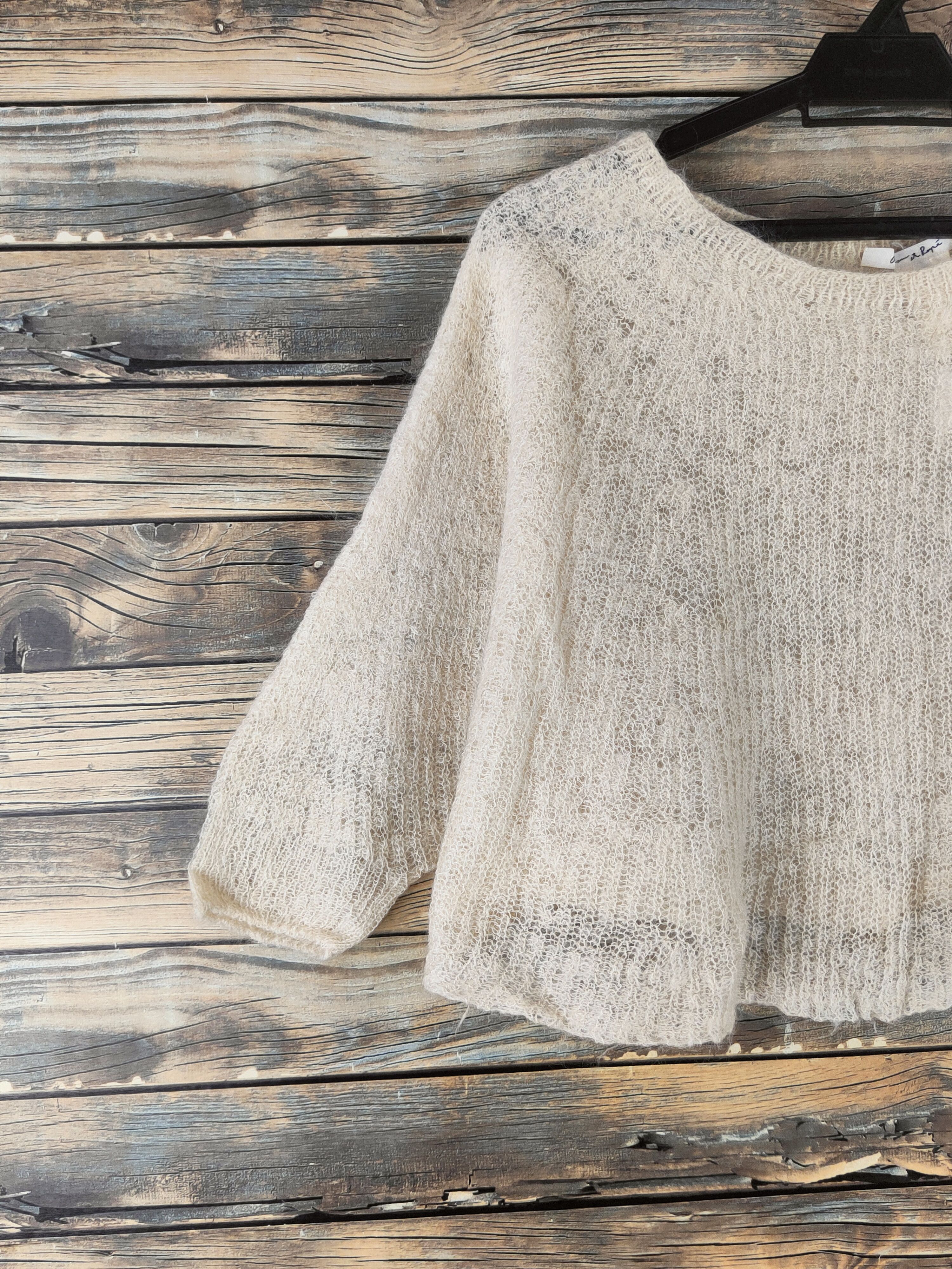 ADAM ET ROPE DL Adam et Rope Light Yellow Knitwear Crop Tops #46-381 Size XS / US 0-2 / IT 36-38 - 4 Thumbnail