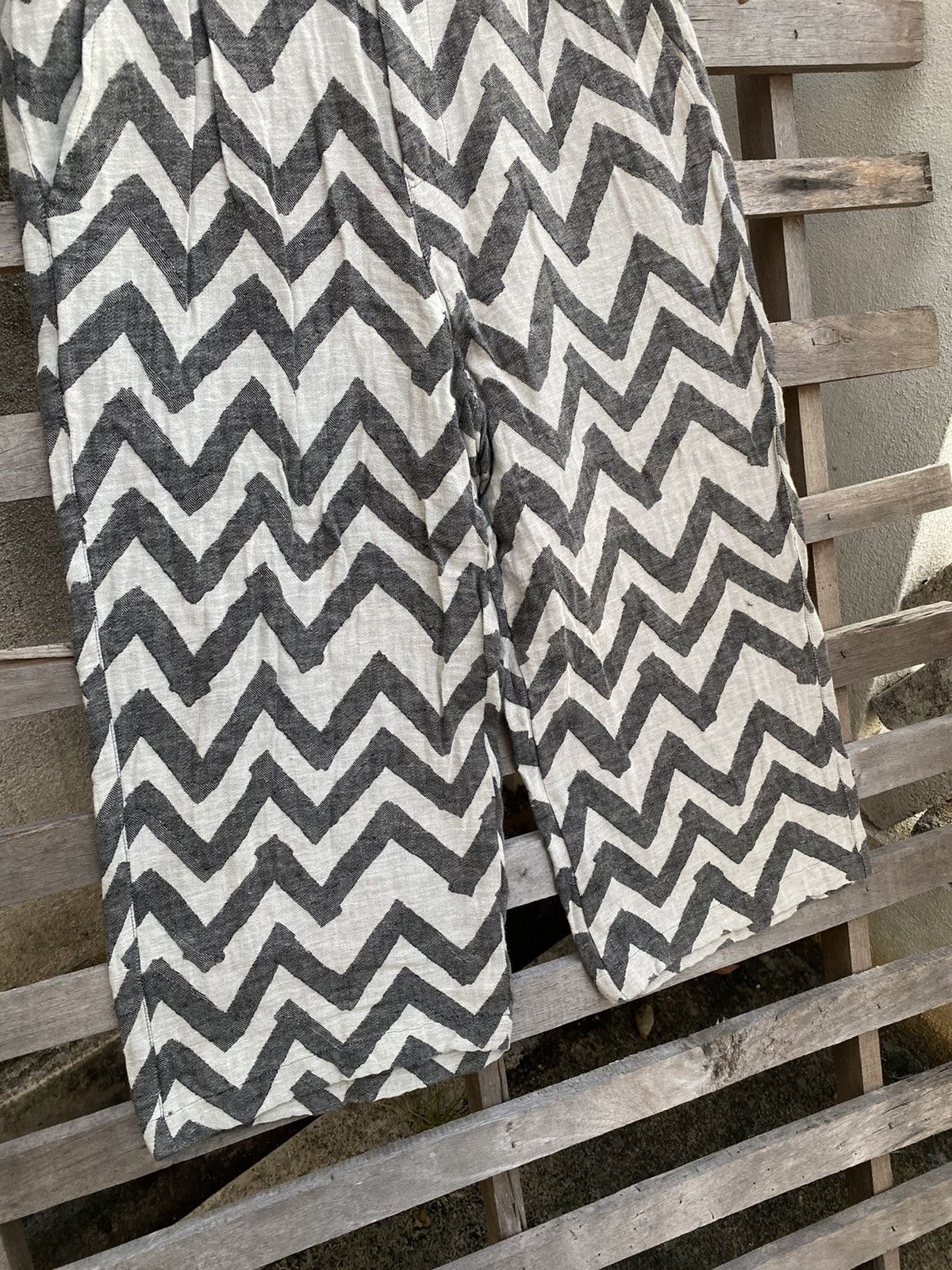 Issey Miyake × Japanese Brand × Vintage Vintage Zigzag Chevron Plantation by Issey Miyake Pants Size 29" - 4 Thumbnail