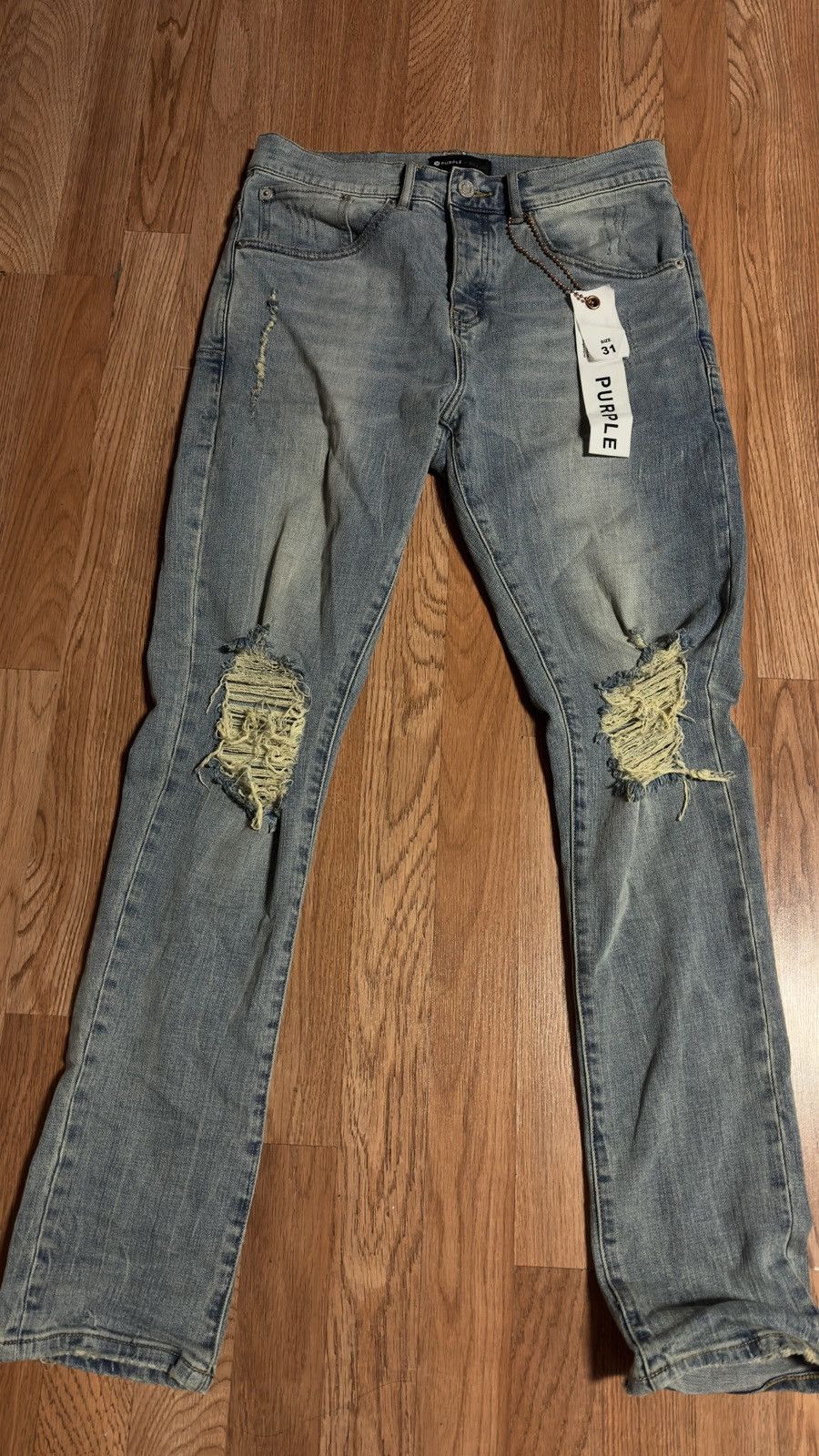 image of Purple Jeans in Light Blue, Men's (Size 31)