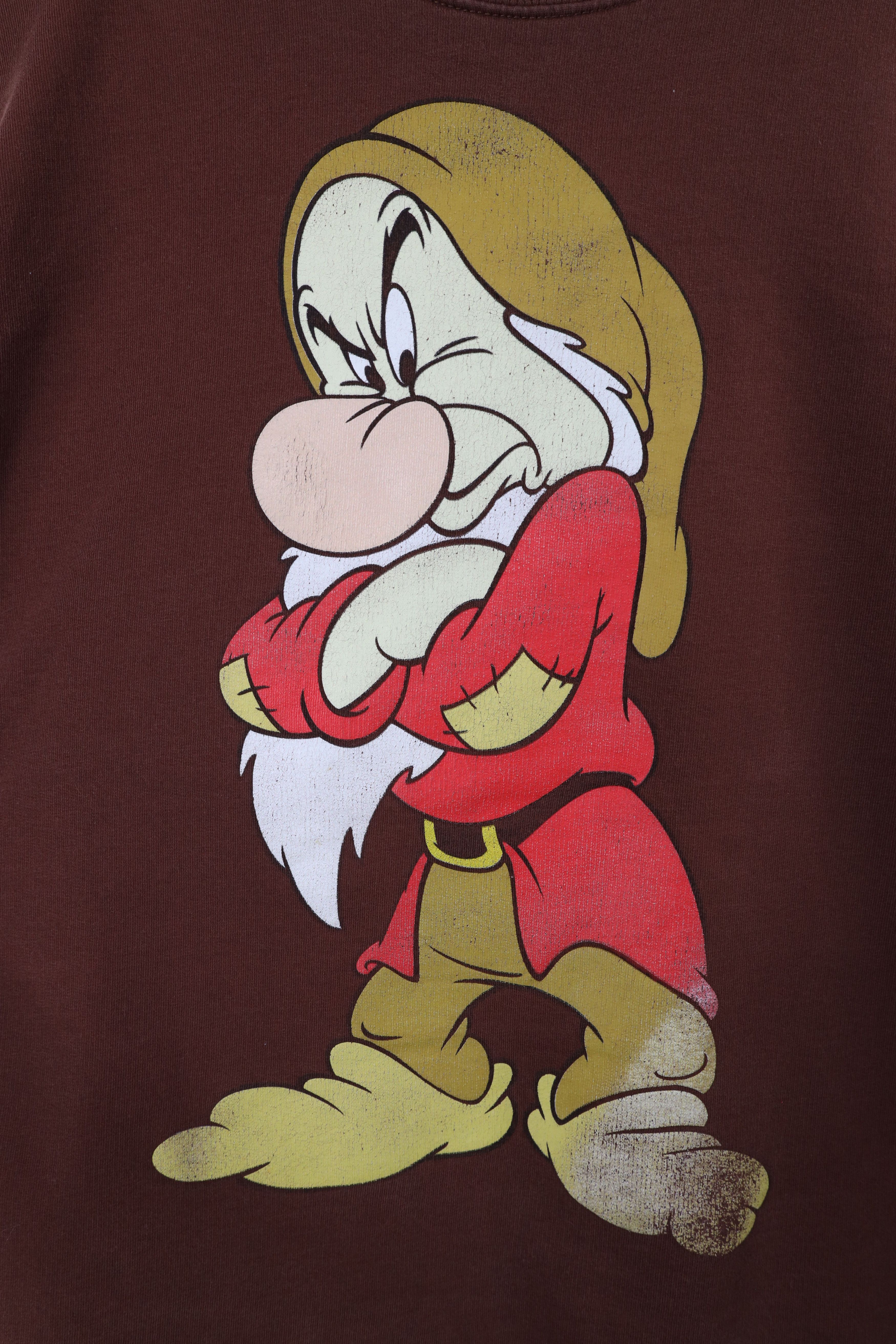 Disney Vintage 90s Disney Snow White Grumpy Dwarf Sweatshirt Size US XXL / EU 58 / 5 - 5 Thumbnail
