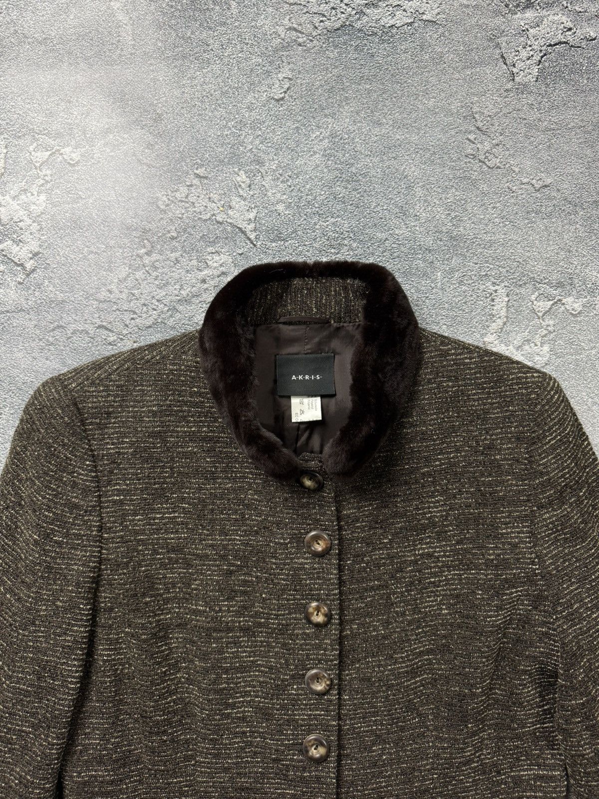 Akris Akris Schurwolle Mink Fur Trim Collar Button Tailored Jacket Size M / US 6-8 / IT 42-44 - 10 Thumbnail