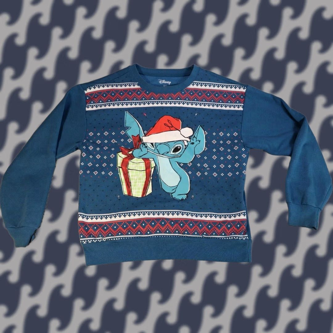 Disney Disney Christmas Light Up Sweatshirt Small Blue Pullover Size S / US 4 / IT 40 - 1 Thumbnail