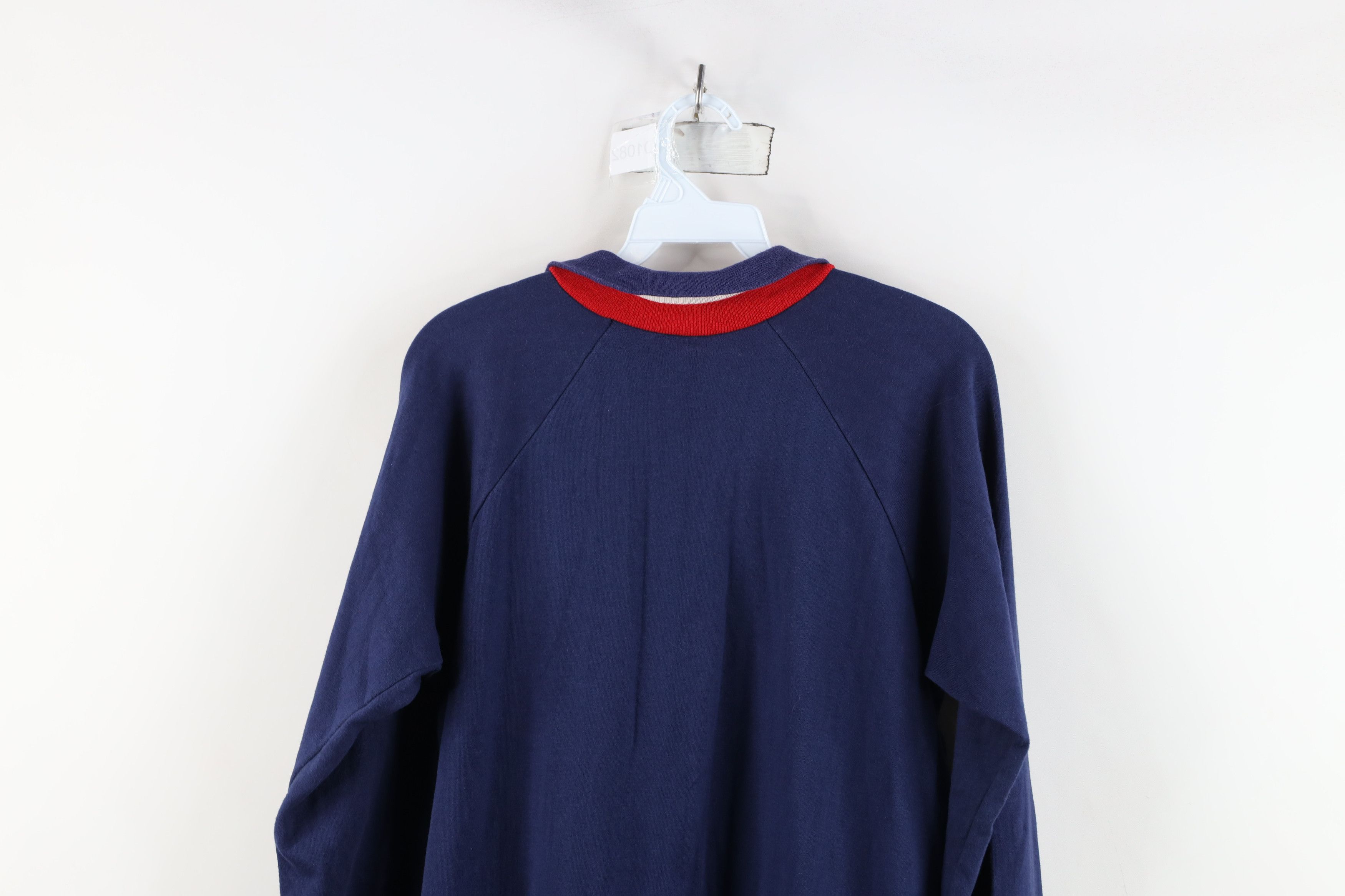 Vintage Vintage 70s Streetwear Striped Half Zip Sweatshirt USA Size US L / EU 52-54 / 3 - 13 Thumbnail