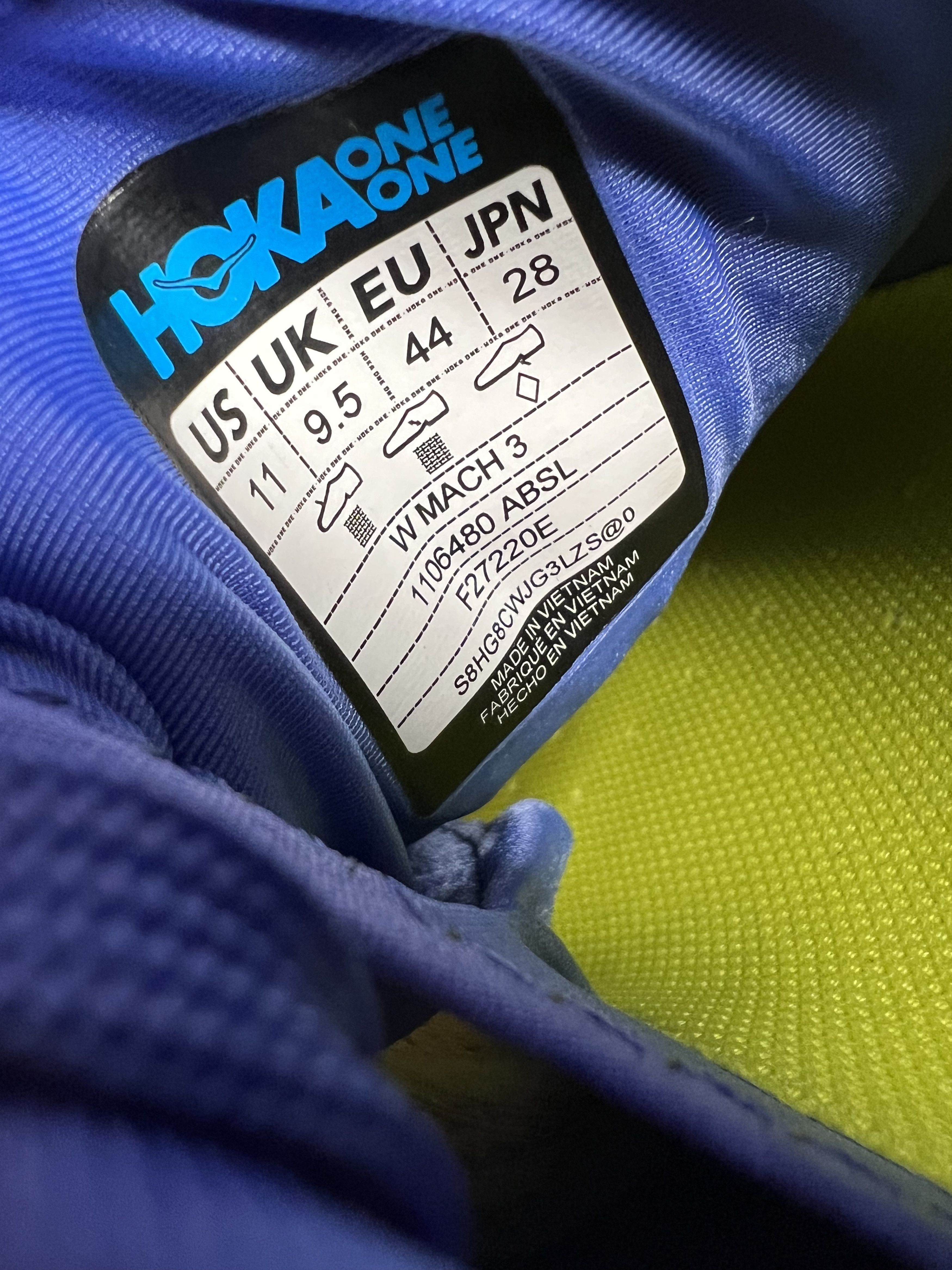 Hoka Hoka One One Mach 3 Running Shoes Walking Gym 1106480-ABSL Size US 11 / IT 41 - 10 Thumbnail