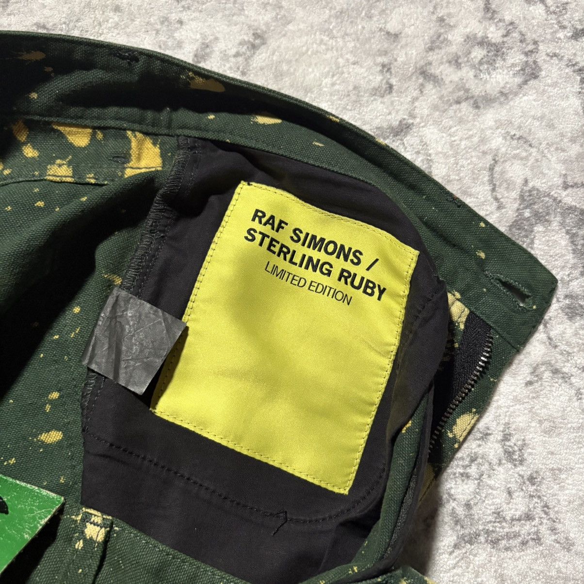Raf Simons × Sterling Ruby Sterling Ruby x Raf Simons AW14 Bleached Green Denim Jeans Size US 30 / EU 46 - 11 Thumbnail