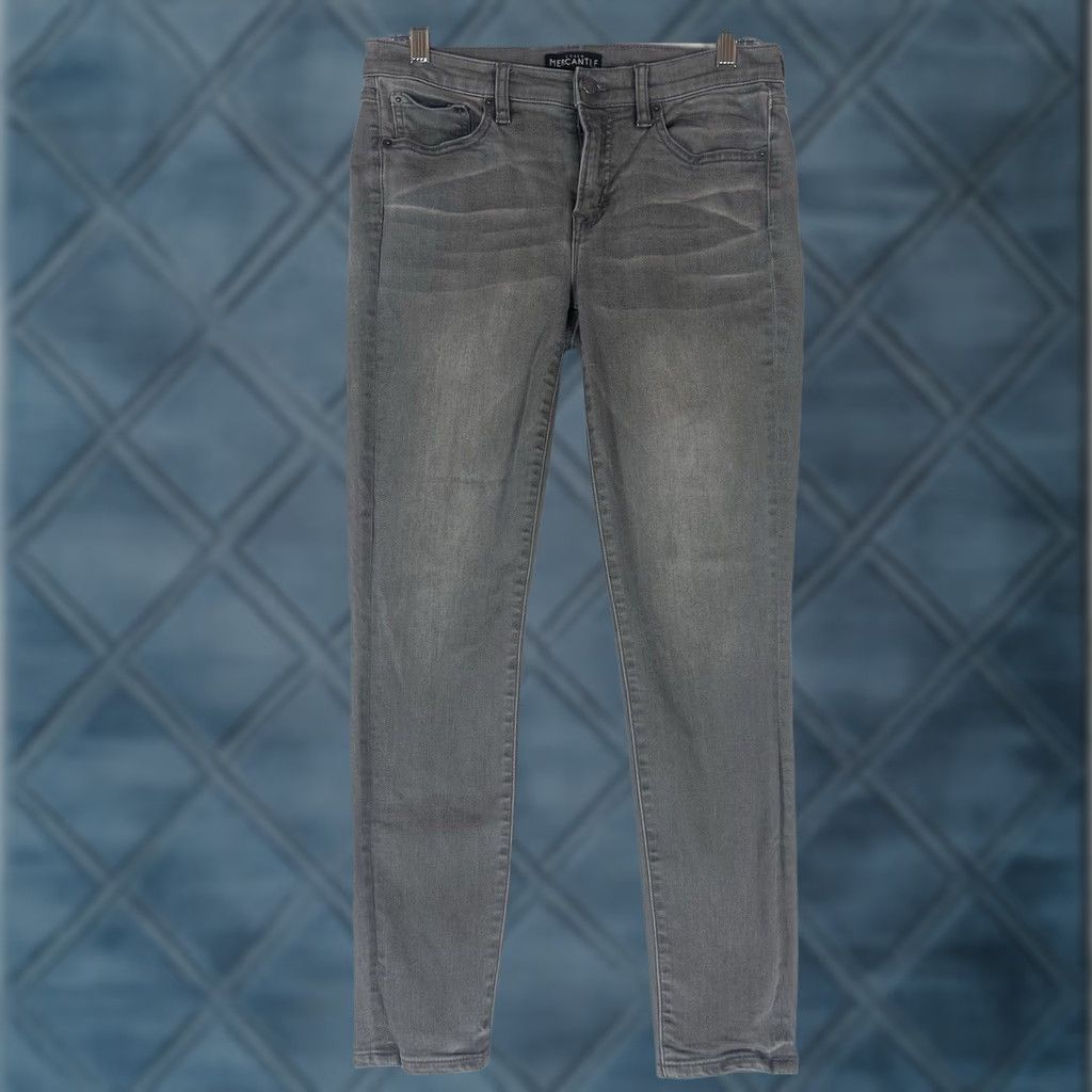 J.Crew J. Crew Mercantile Womens Jeans Skinny Mid Rise 29 Grey Charcoal Wash Denim Pocket 5-Pocket Regular Rise Stretch Cotton Blend Spandex Size 29" - 1 Thumbnail
