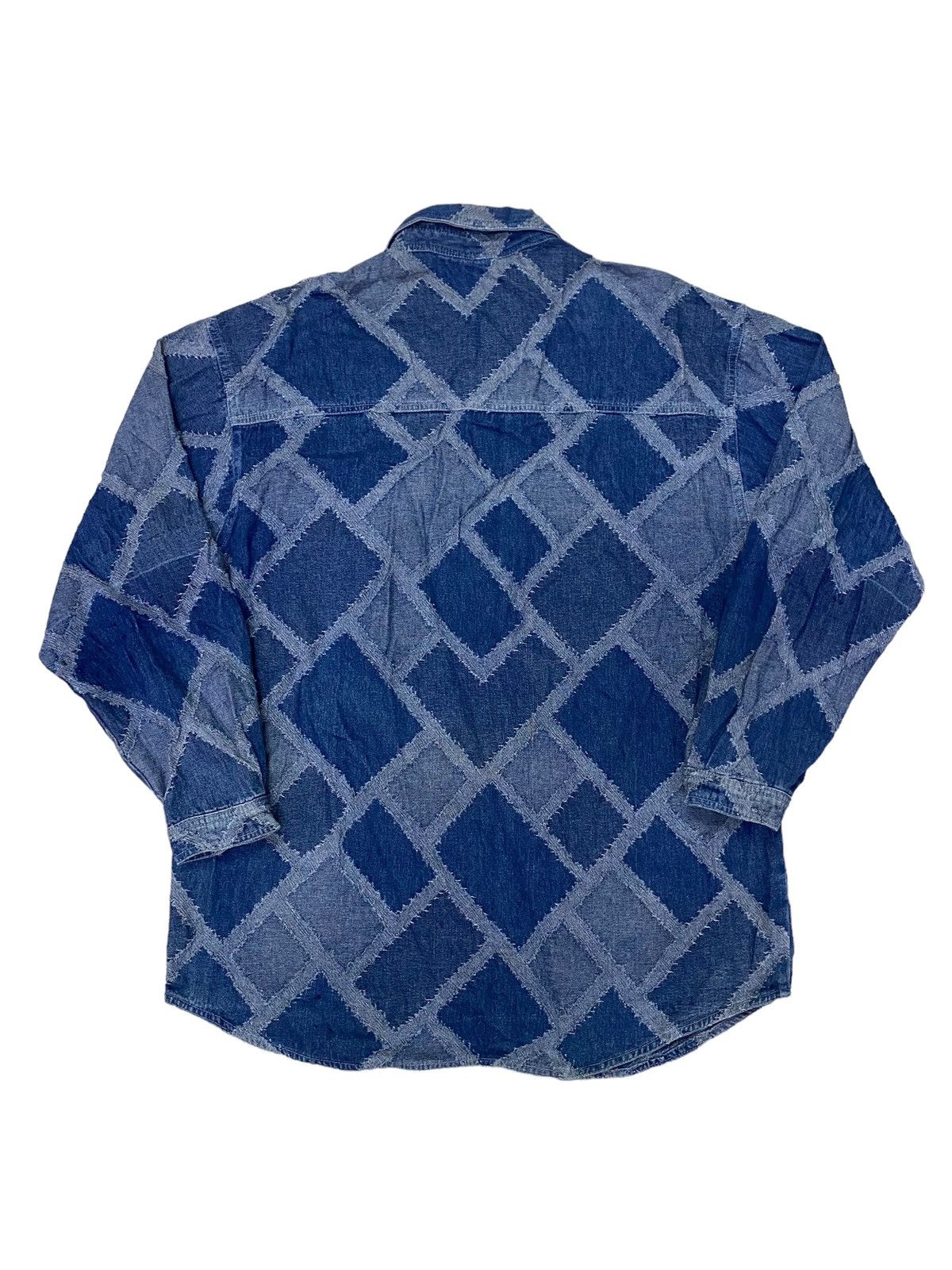 Hysteric Glamour Vintage Japanese Brand Winstar Patchwork Denim Shirt Size US L / EU 52-54 / 3 - 3 Thumbnail