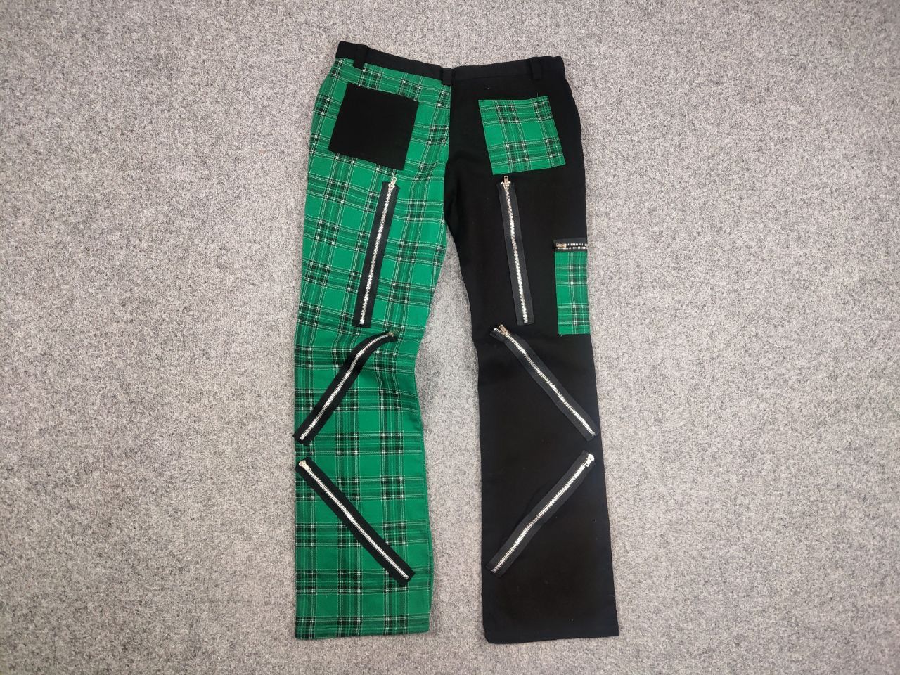 Japanese Brand Nix Gilt Y2K Vintage Avant Garde Gothic Patchwo Zipper Pants Size 32" / US 10 / IT 46 - 10 Thumbnail