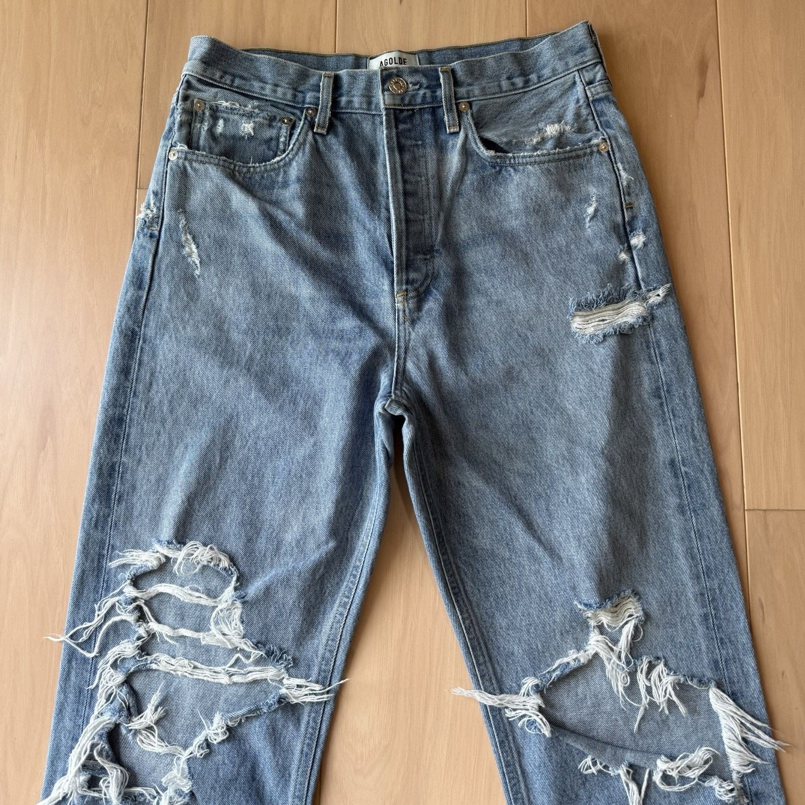 Agolde Agolde 90s Pinch Waist Jeans 29 Blue Medium Wash High Rise Size 29" - 3 Thumbnail