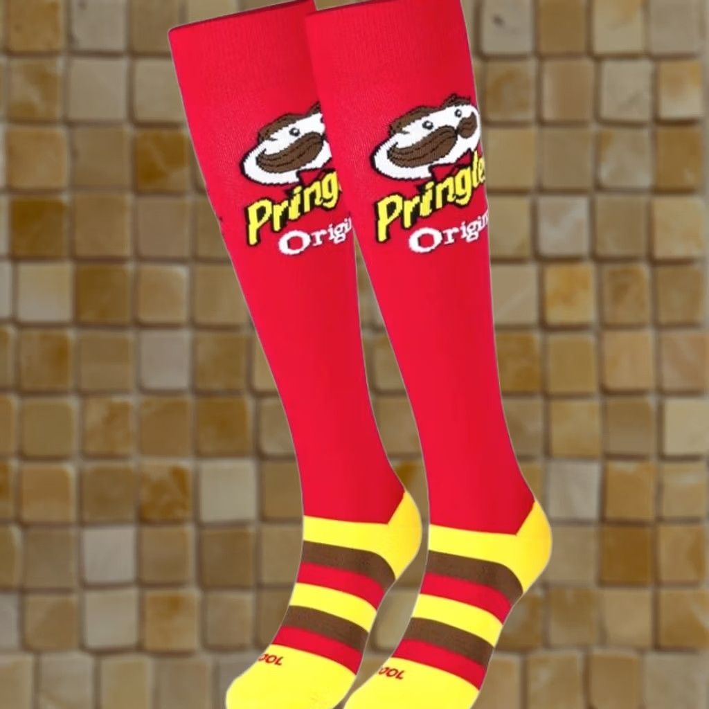Vintage COOL SOCKS PRINGLES CHIPS COMPRESSION SOCKS MED FEET 15-20MM HG Size ONE SIZE - 1 Preview