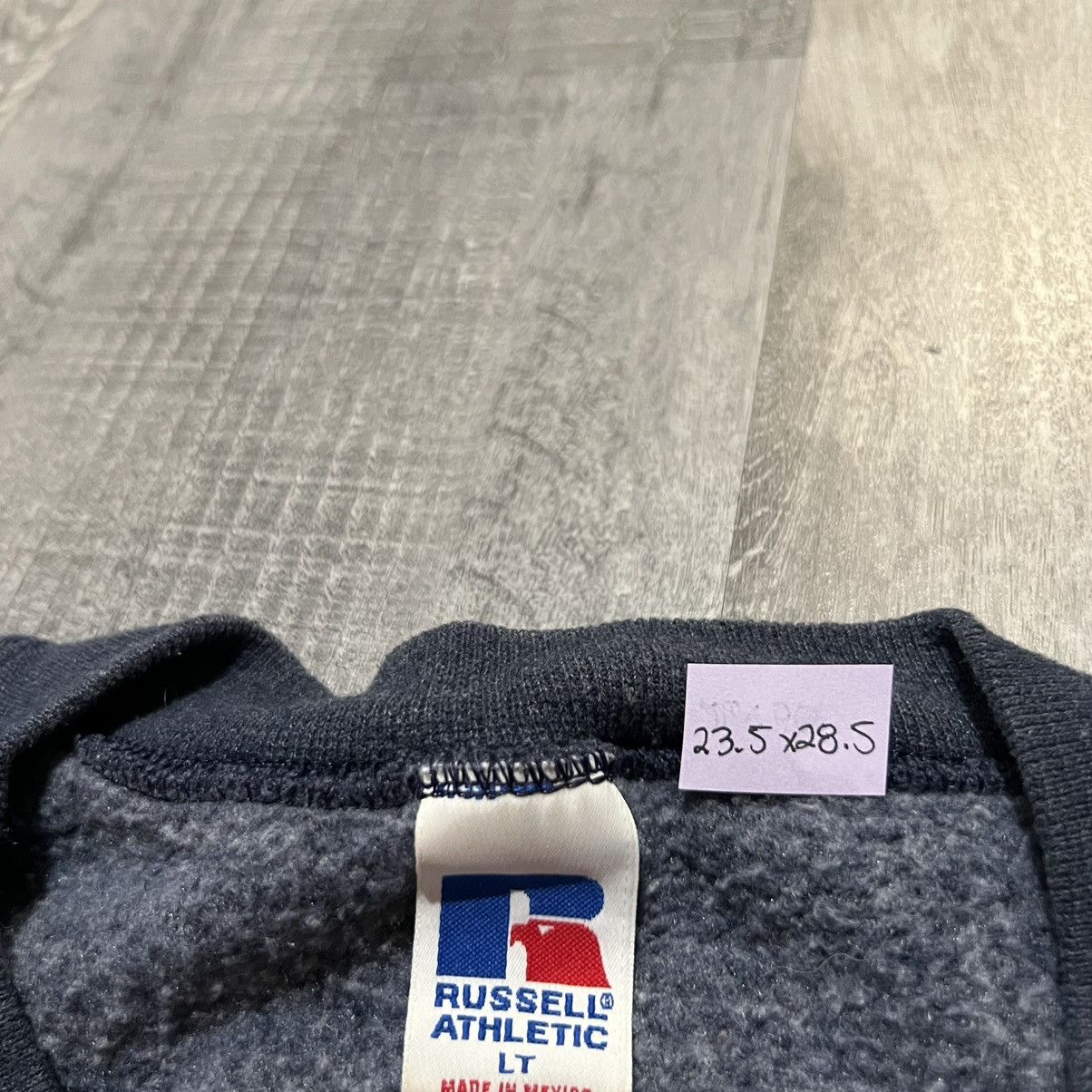 Russell Athletic × Vintage VTG Russell Athletic Blank Blue Y2K Crewneck Sweatshirt Size US L / EU 52-54 / 3 - 4 Thumbnail