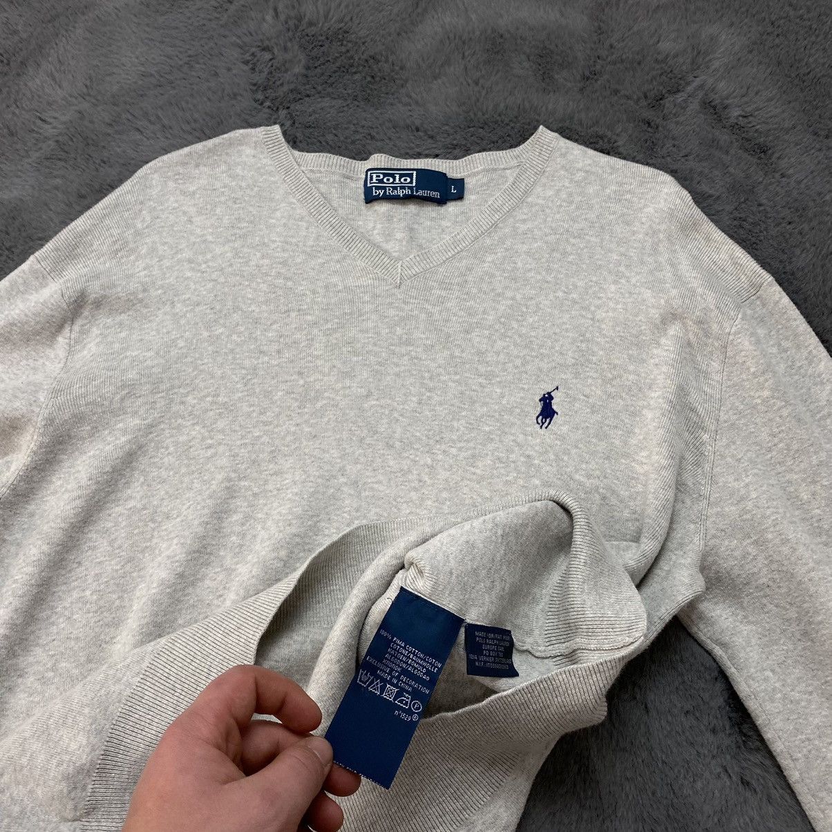 Polo Ralph Lauren × Vintage Polo Ralph Lauren V neck knitwear L Rare Vintage Size US L / EU 52-54 / 3 - 13 Thumbnail