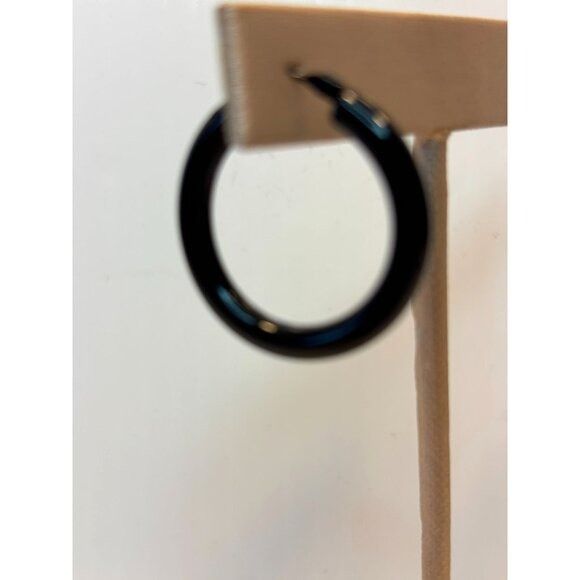 DKNY DKNY BLACK HOOP EARRINGS Size ONE SIZE - 2 Thumbnail