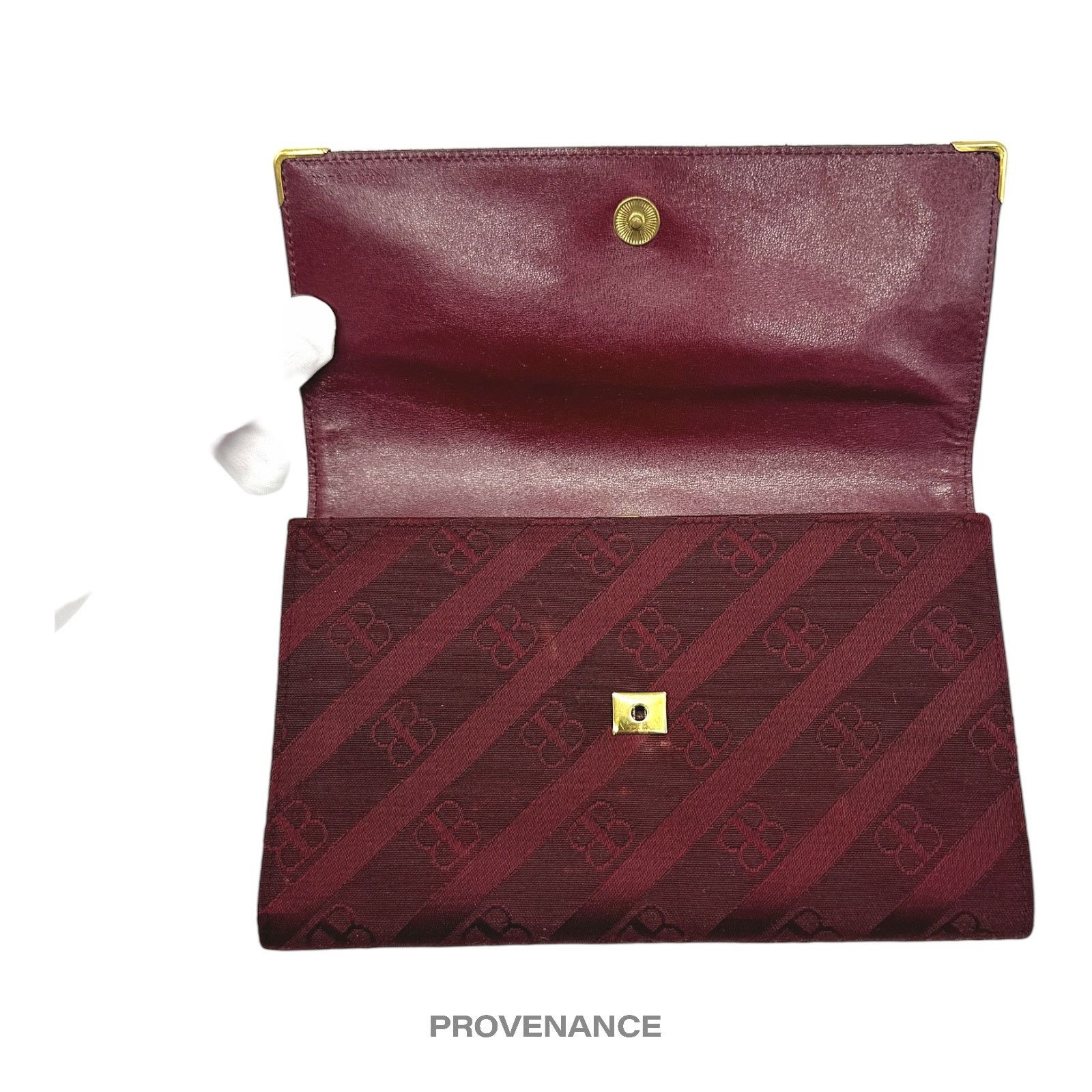 Balenciaga 🔴 Balenciaga BB Canvas Trifold Wallet - Red Monogram Size ONE SIZE - 5 Thumbnail