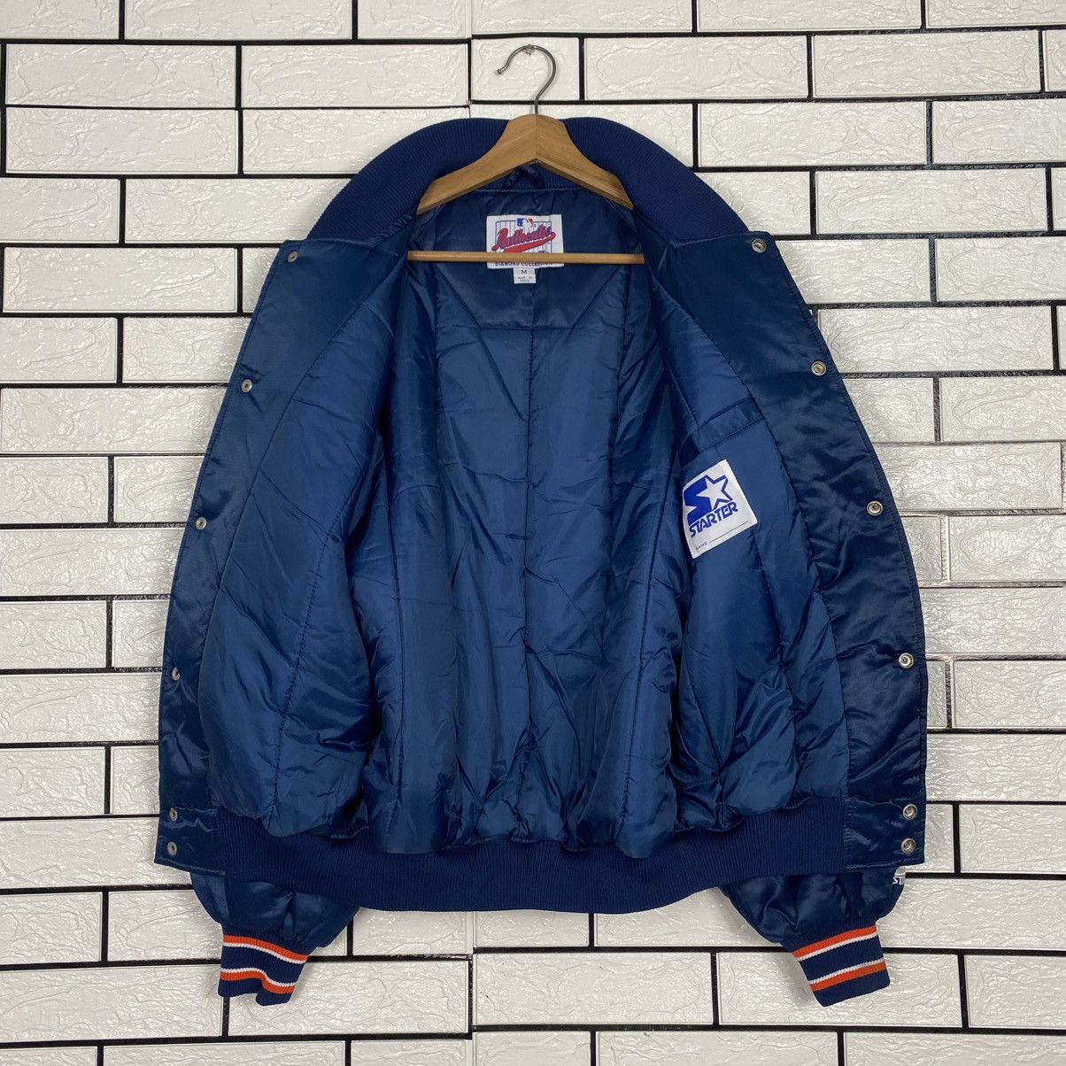 Starter 🔥VINTAGE SATIN BOMBER JACKET MLB NEW YORK STARTER BIG LOGO Size US M / EU 48-50 / 2 - 16 Thumbnail