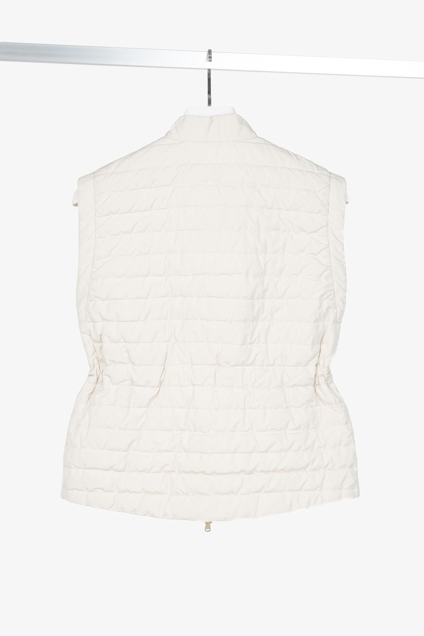 Brunello Cucinelli Brunello Cucinelli SS15 Ecru Taffeta Quilted Down Vest Size S / US 4 / IT 40 - 2 Thumbnail