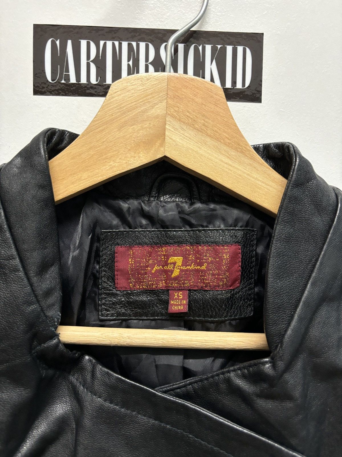 7 For All Mankind 7 for All Mankind Asymmetrical Leather Jacket Size XS / US 0-2 / IT 36-38 - 7 Thumbnail
