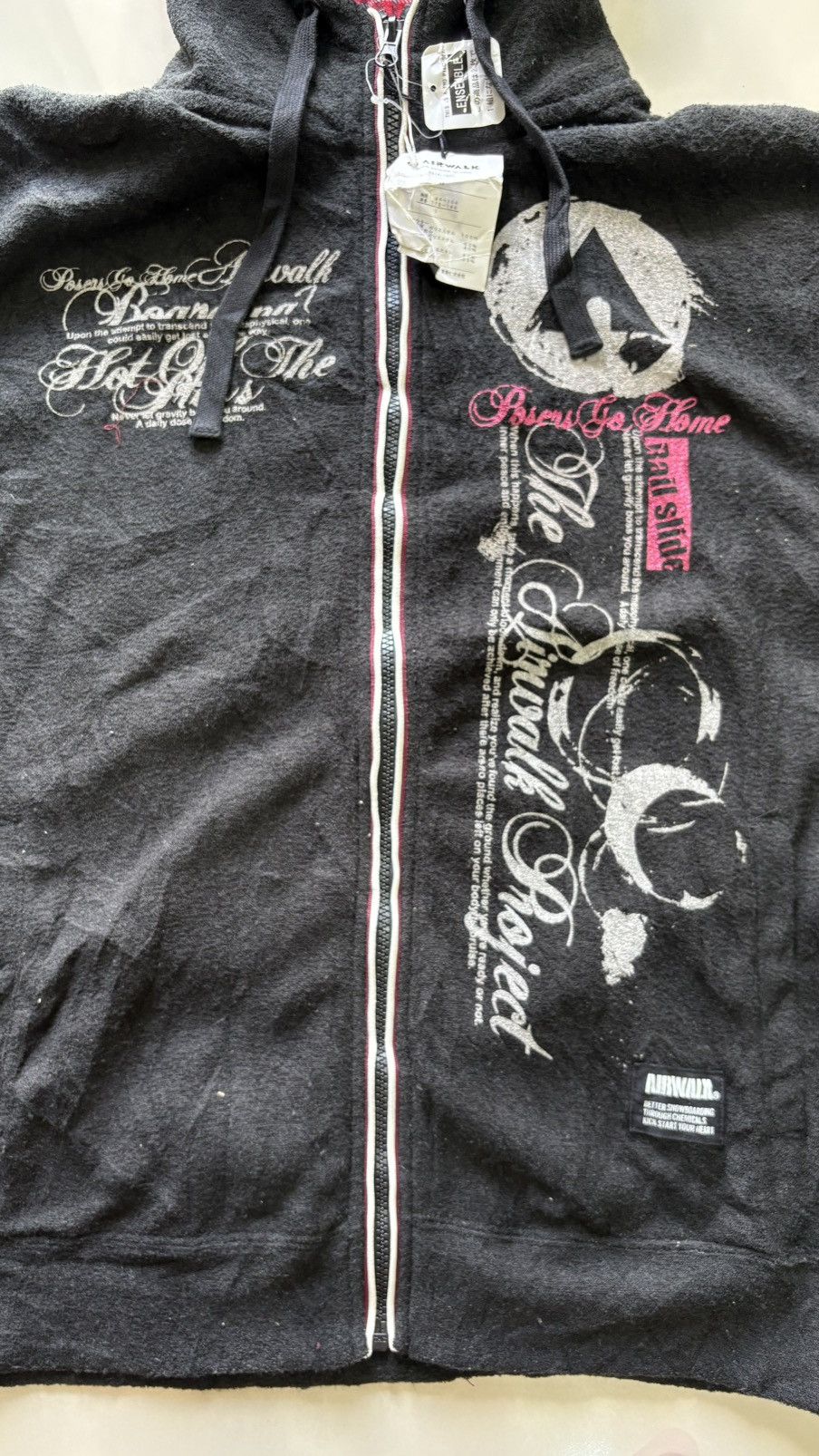 If Six Was Nine AIRWALK HOODIE PUNK POEM BONDAGE SKULL JAPANESE Size US L / EU 52-54 / 3 - 3 Thumbnail
