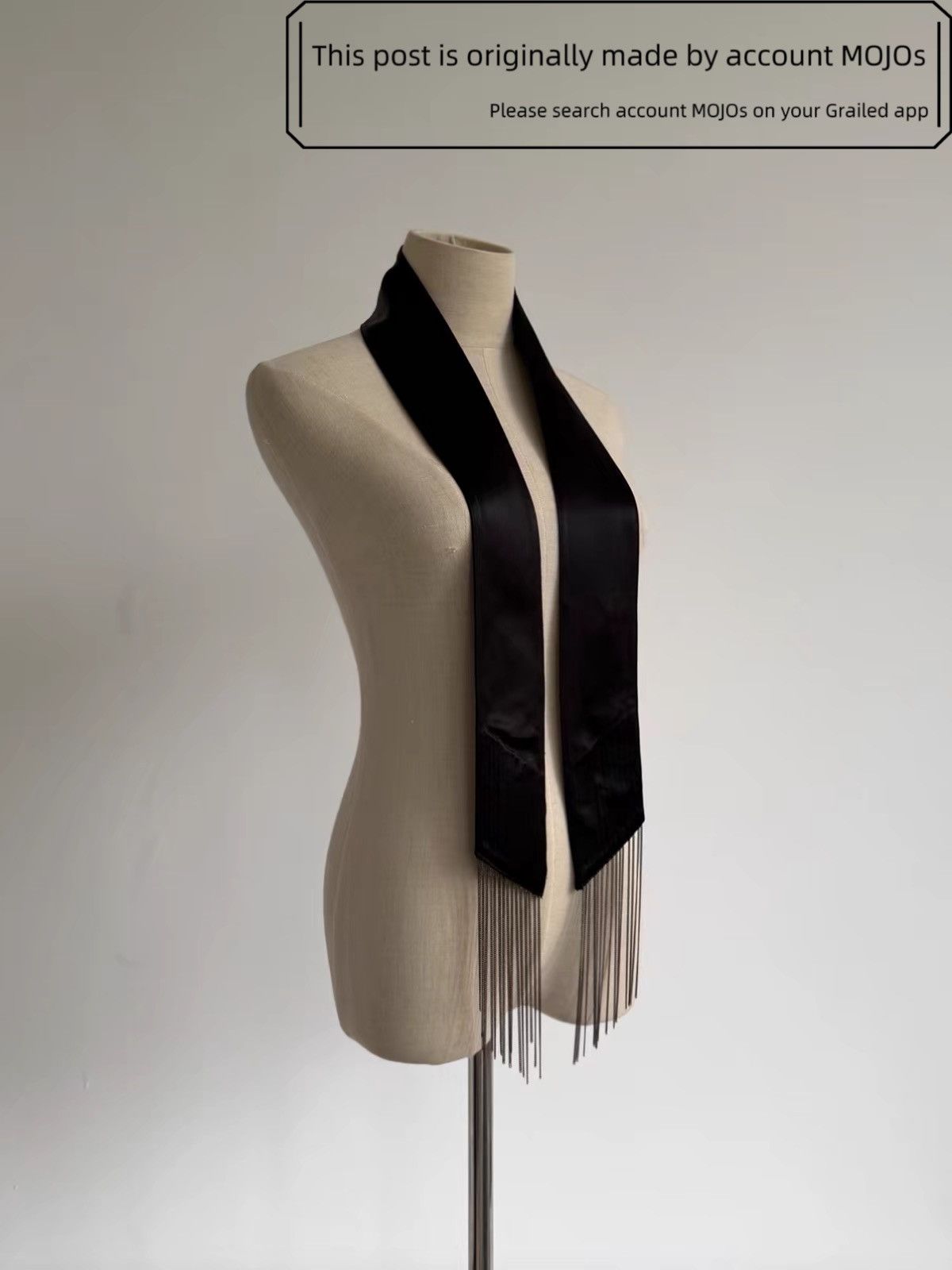 Maison Margiela Maison Margiela 14AW Silk Chain Attached Scarf mojos Size ONE SIZE - 2 Thumbnail