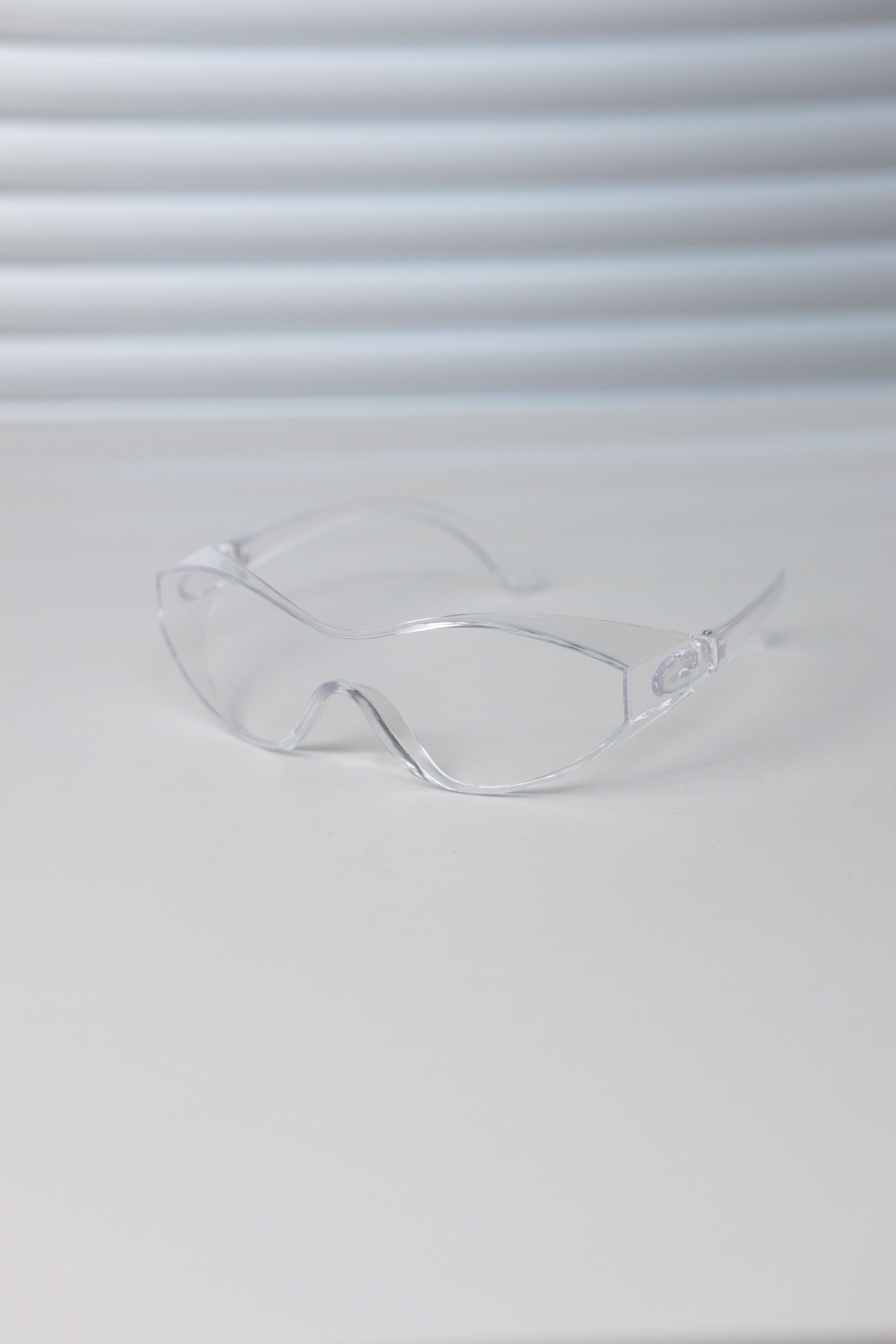 Japanese Brand Y2k Large Wide Safety Glasses Sunglasses Transport White OS Size ONE SIZE - 5 Thumbnail