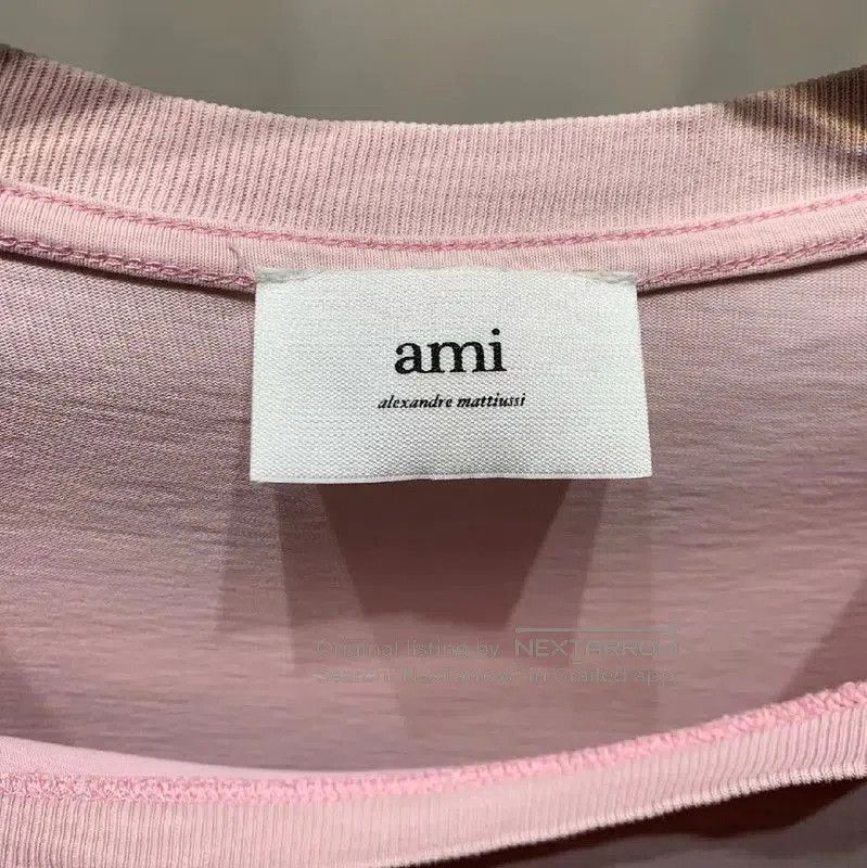 AMI AMI Pink Cotton Women's T-Shirt . Size XL / US 12-14 / IT 48-50 - 2 Thumbnail