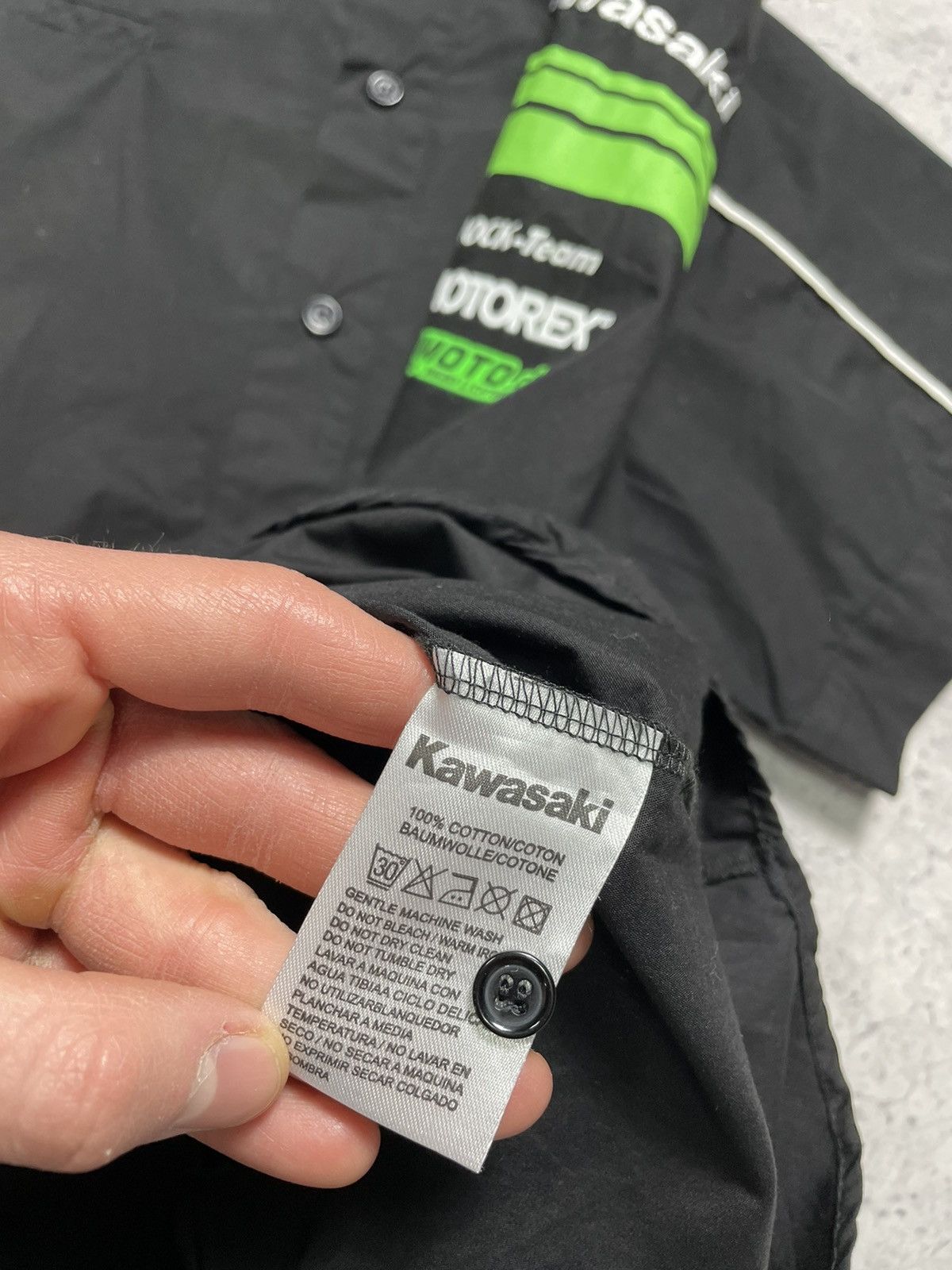 NASCAR Vintage Kawasaki Racing Team Short Sleeve Button Shirt Y2K Size US XL / EU 56 / 4 - 8 Thumbnail